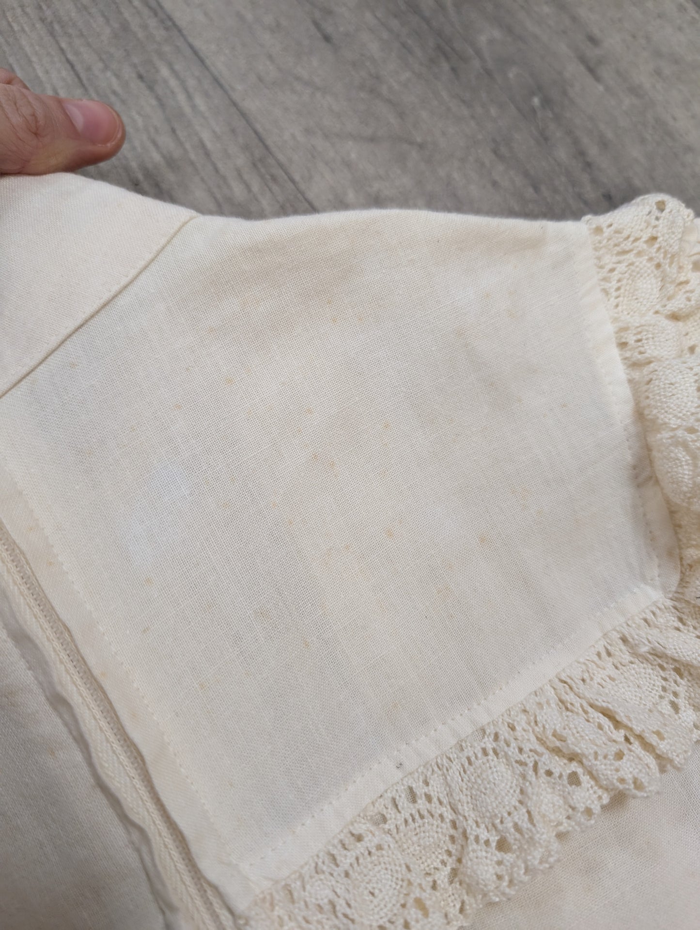 1970s cotton and lace prairie dress - Size 8
