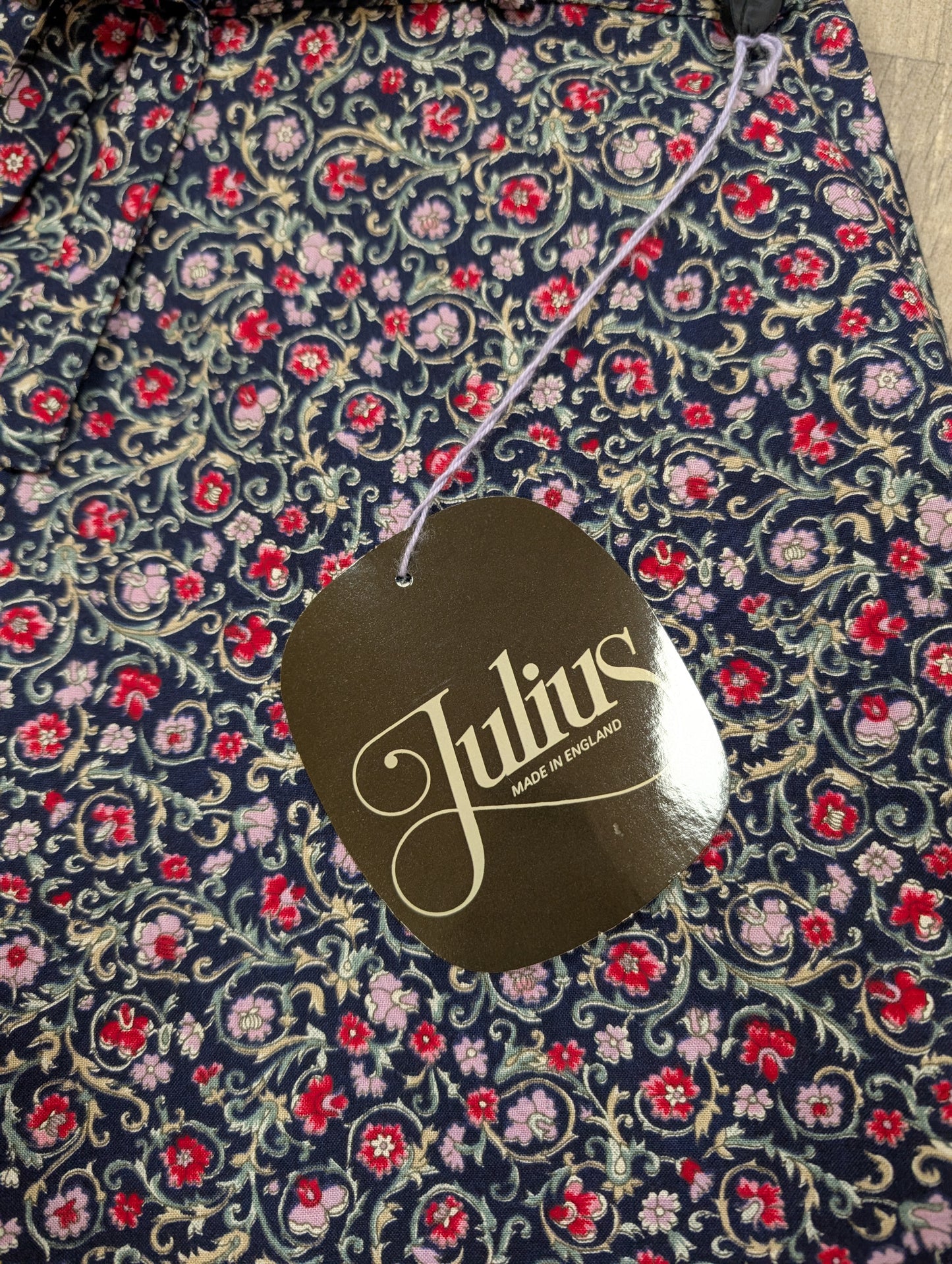 Deadstock 1970s Julius floral cotton skirt and belt - 24"W