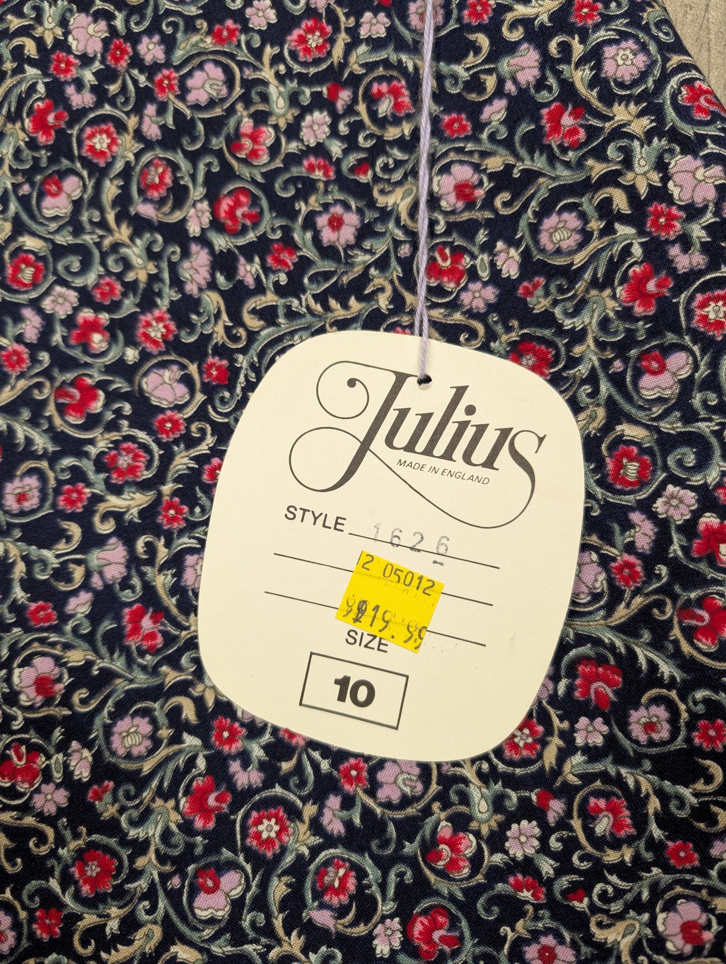 Deadstock 1970s Julius floral cotton skirt and belt - 24"W