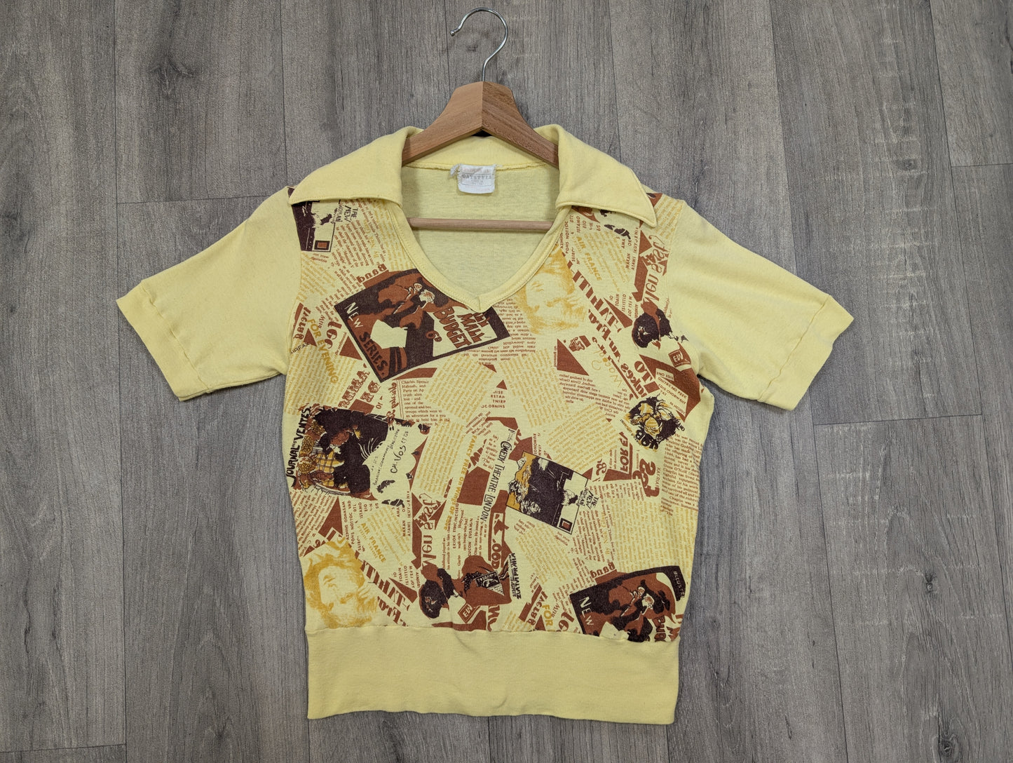 1970s Gaystyle novelty print top