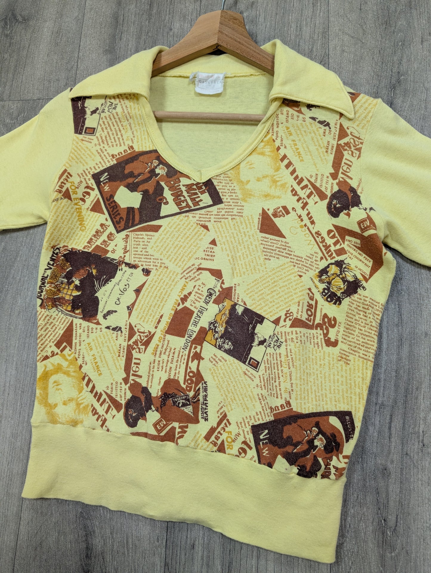 1970s Gaystyle novelty print top