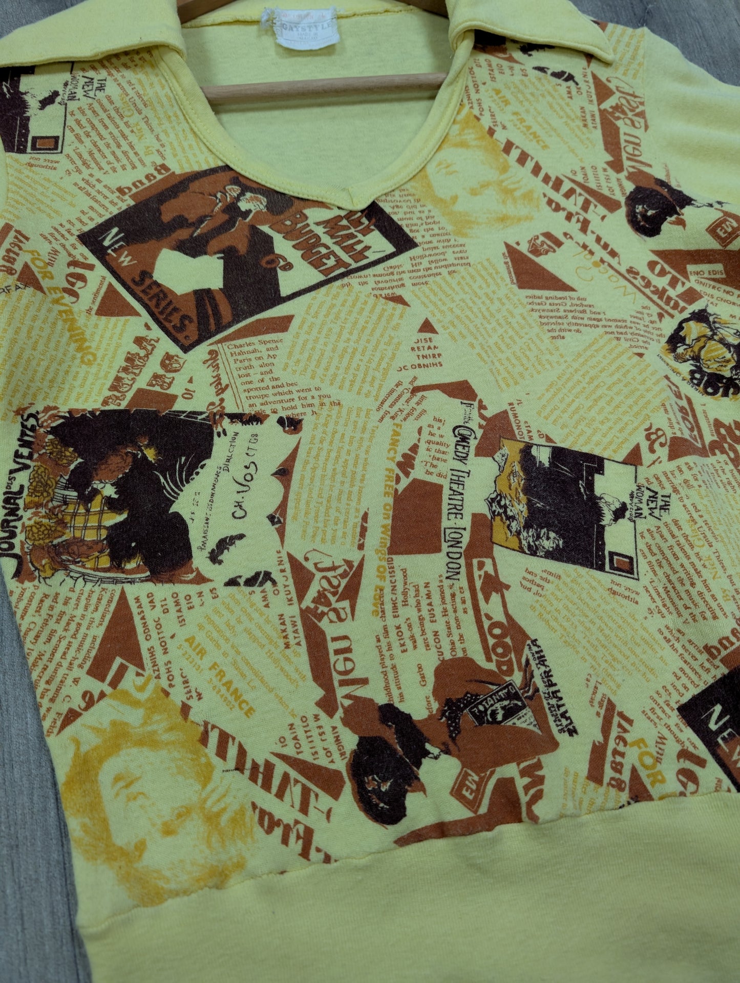 1970s Gaystyle novelty print top