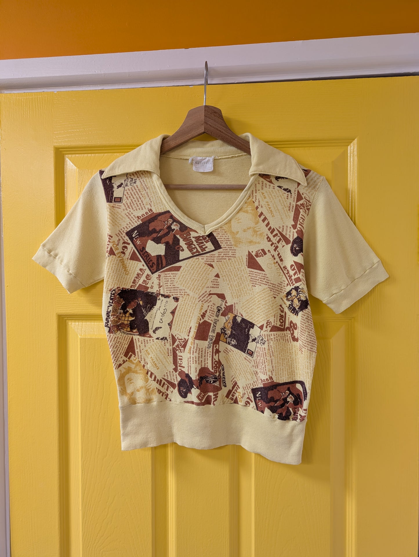 1970s Gaystyle novelty print top
