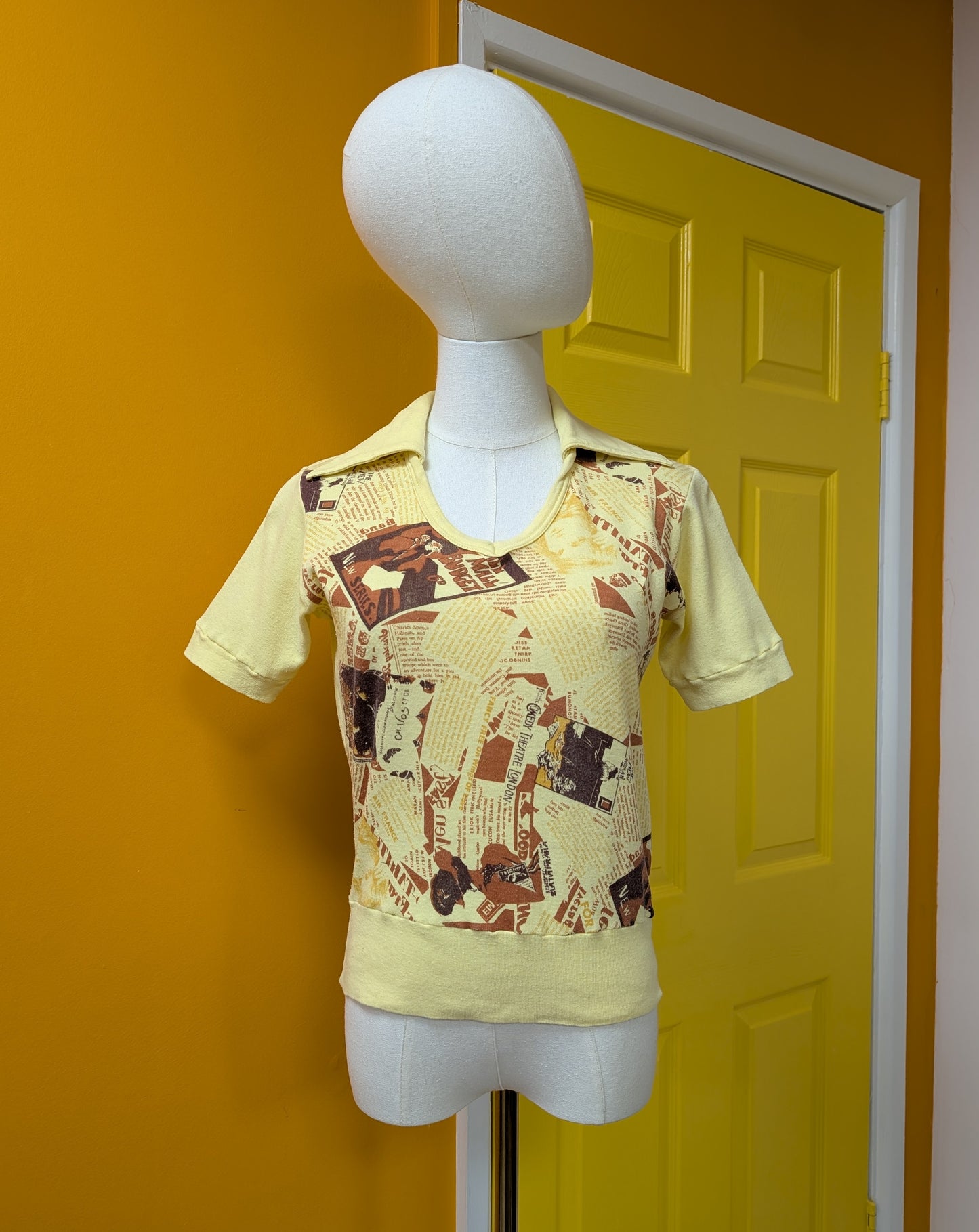 1970s Gaystyle novelty print top