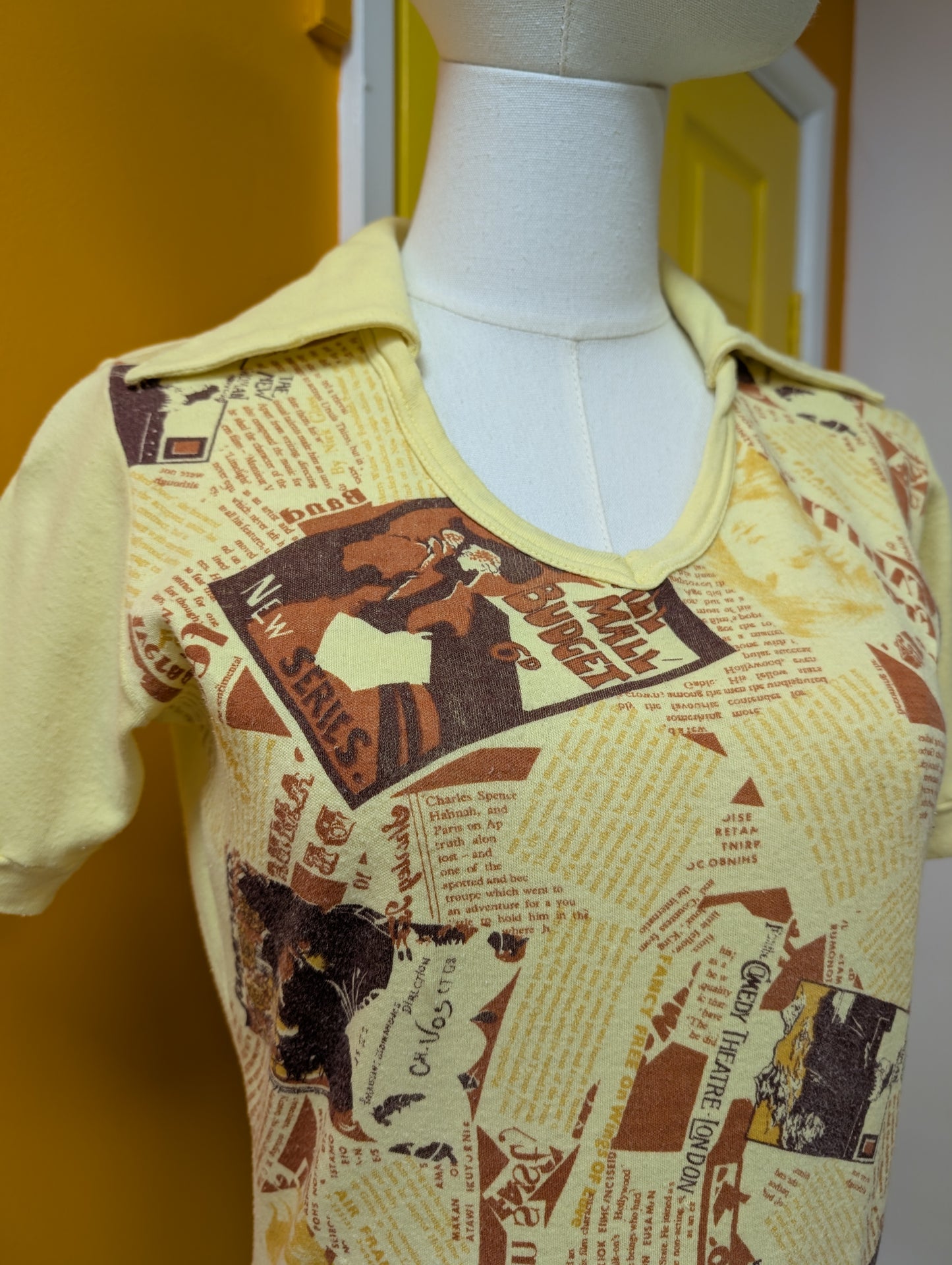 1970s Gaystyle novelty print top