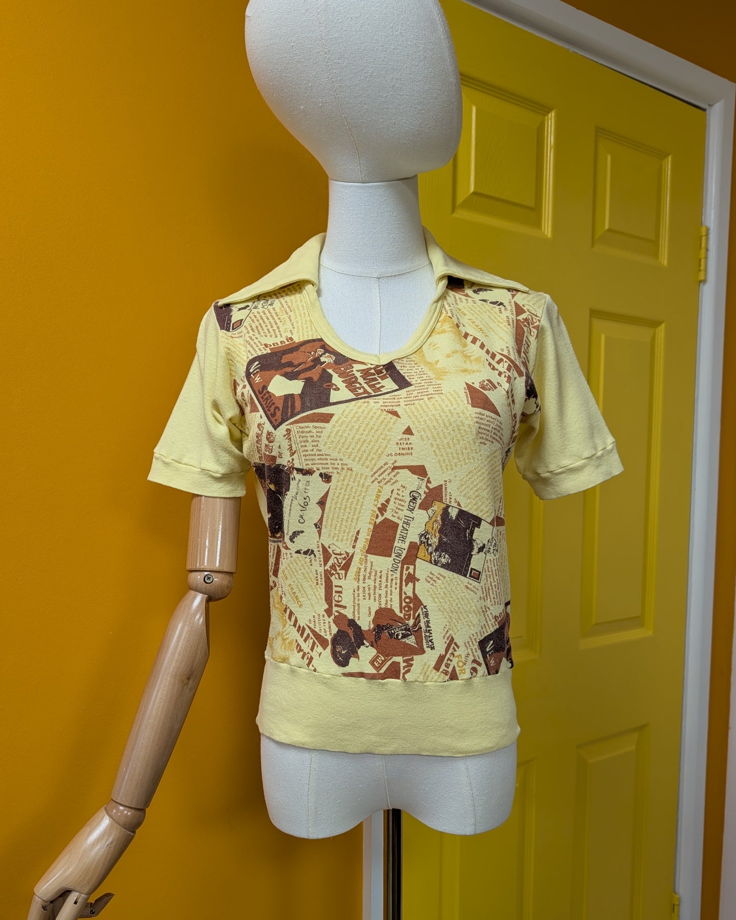 1970s Gaystyle novelty print top