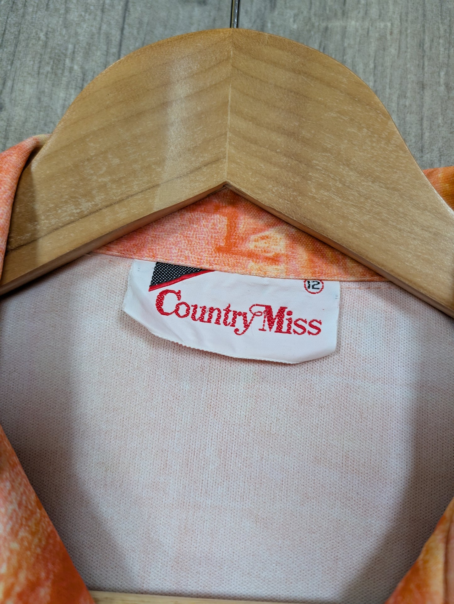 1970s Country Miss dagger collar shirt - S/M