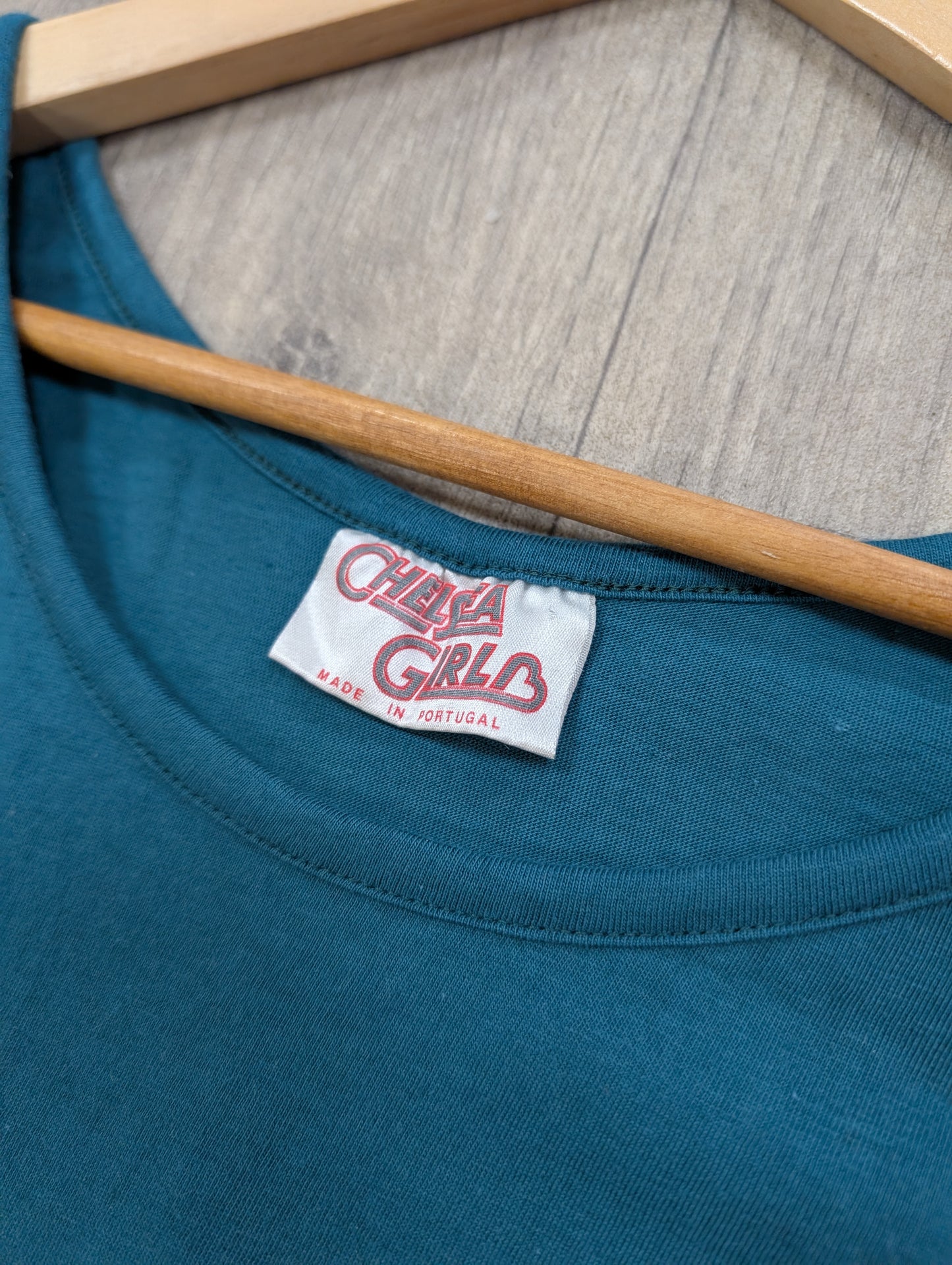 1980s Chelsea Girl green cotton vest