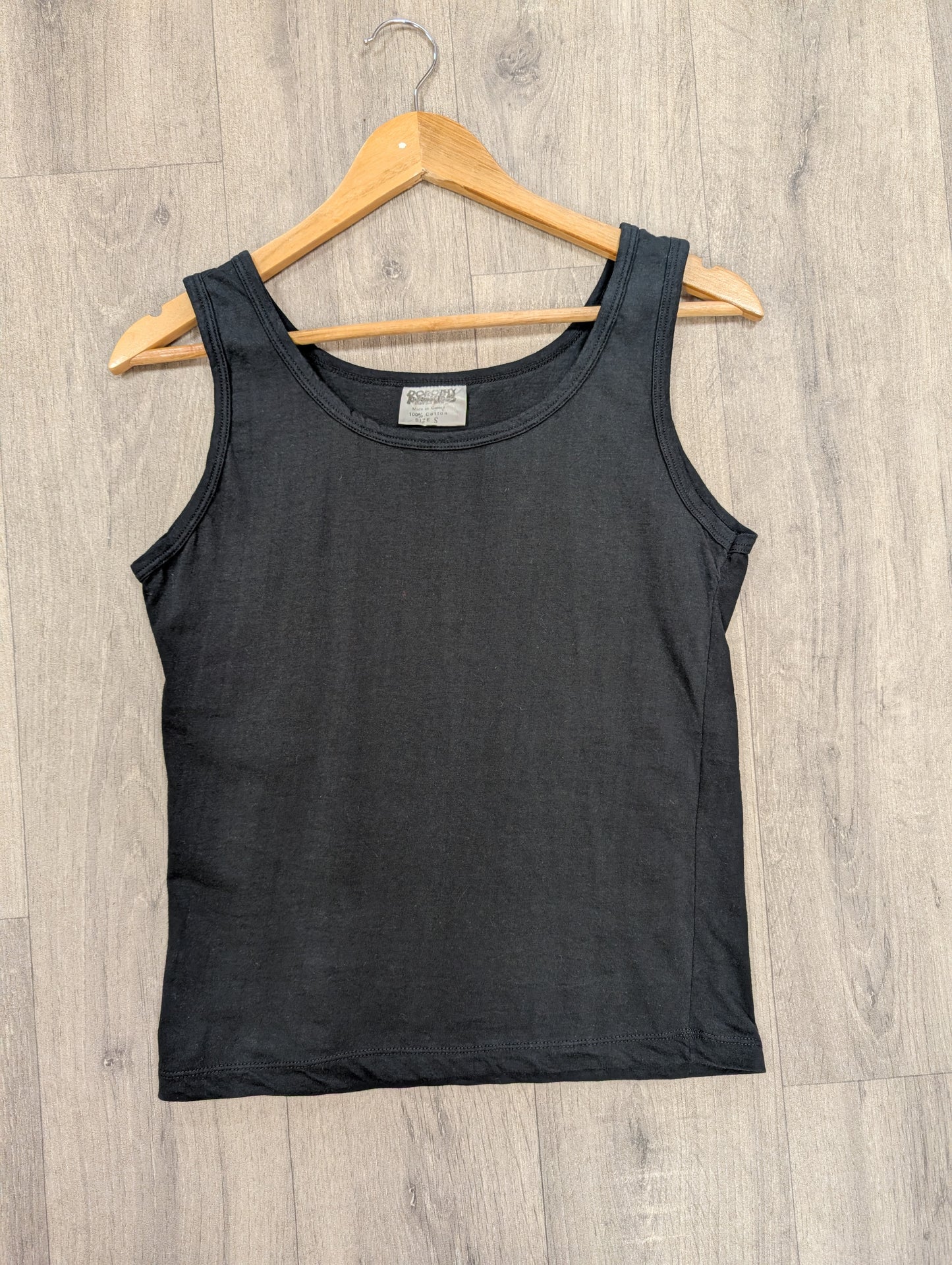 1980s Dorothy Perkins black cotton vest