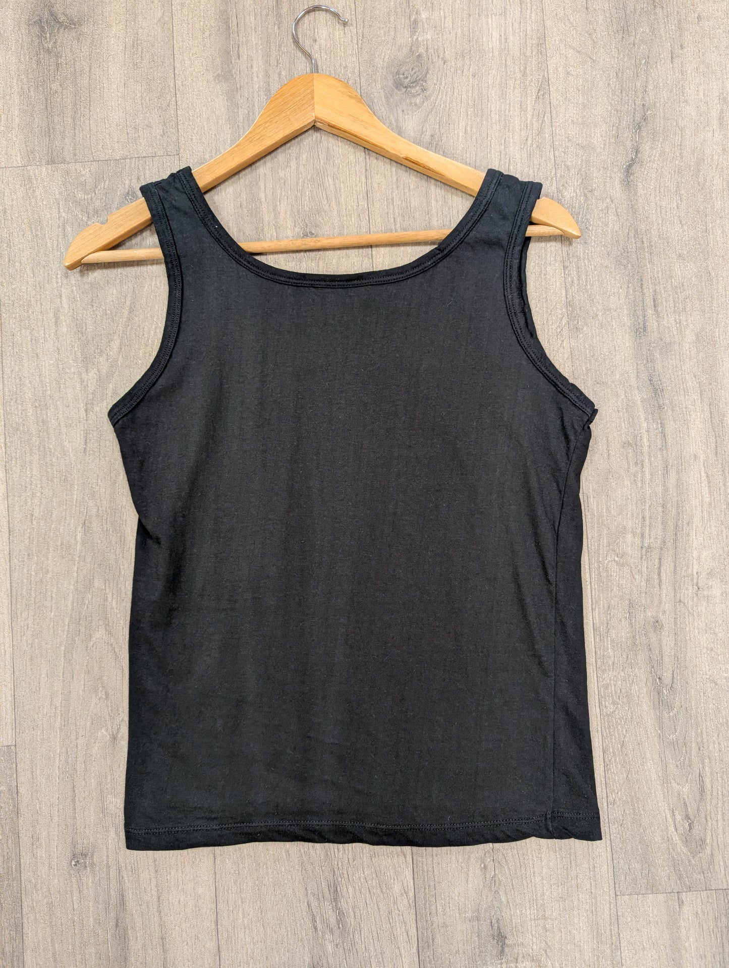 1980s Dorothy Perkins black cotton vest