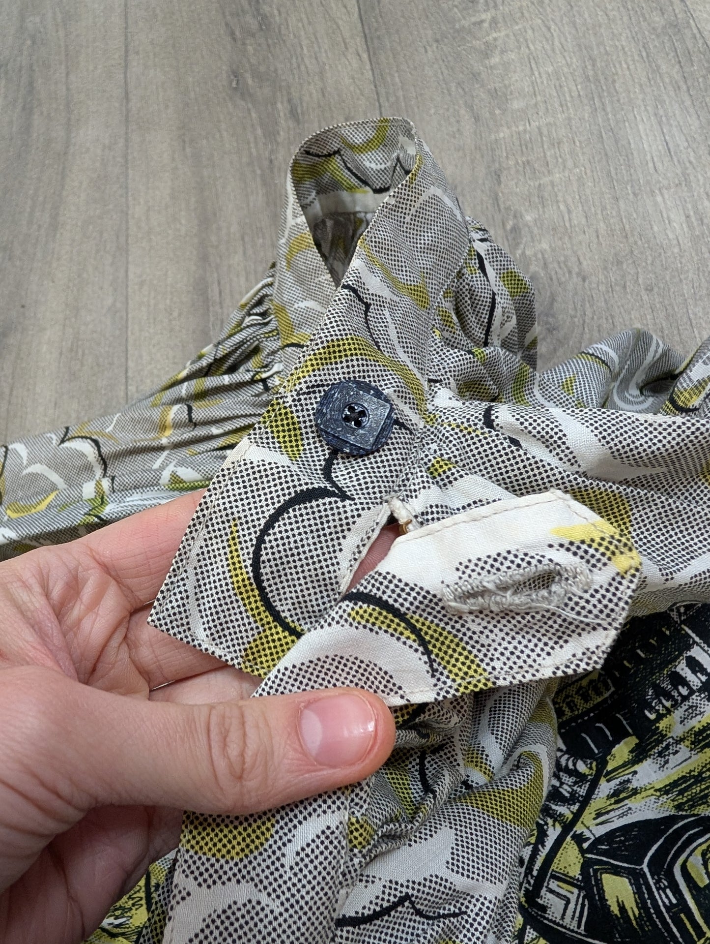 1950s novelty print Venice gondola cotton skirt - 23" waist