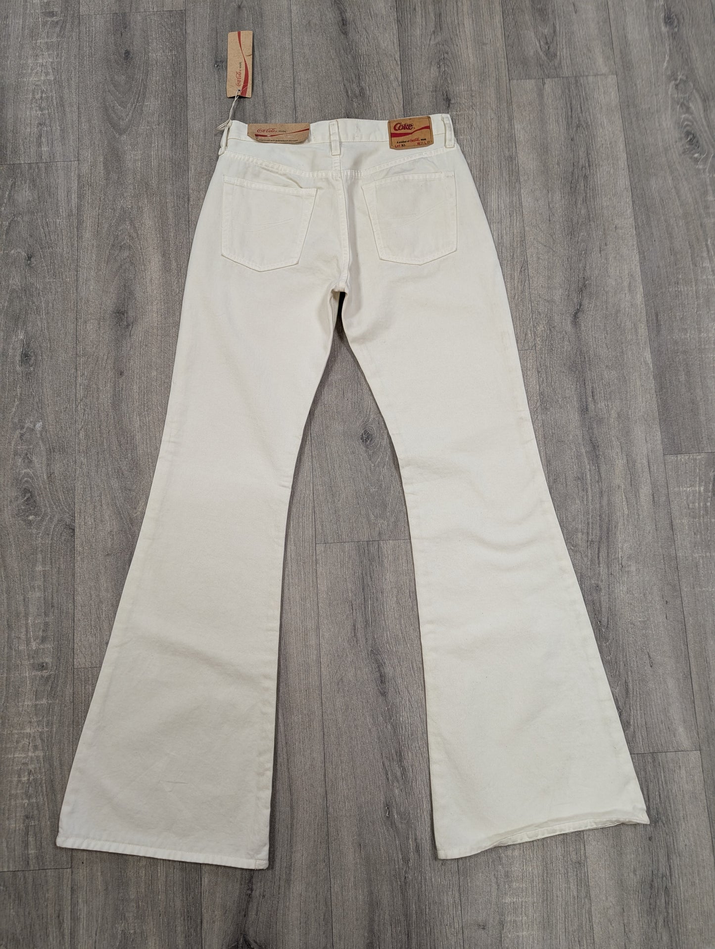Deadstock Y2K Coca Cola white jeans - 26"W 31"L