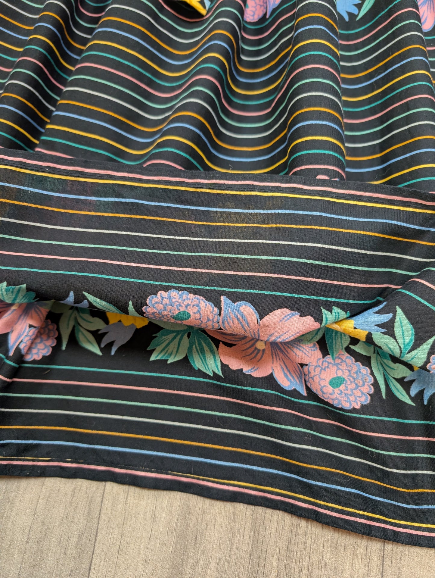 70s/80s Trina Lewis & Marjon Couture cotton dress - M/12