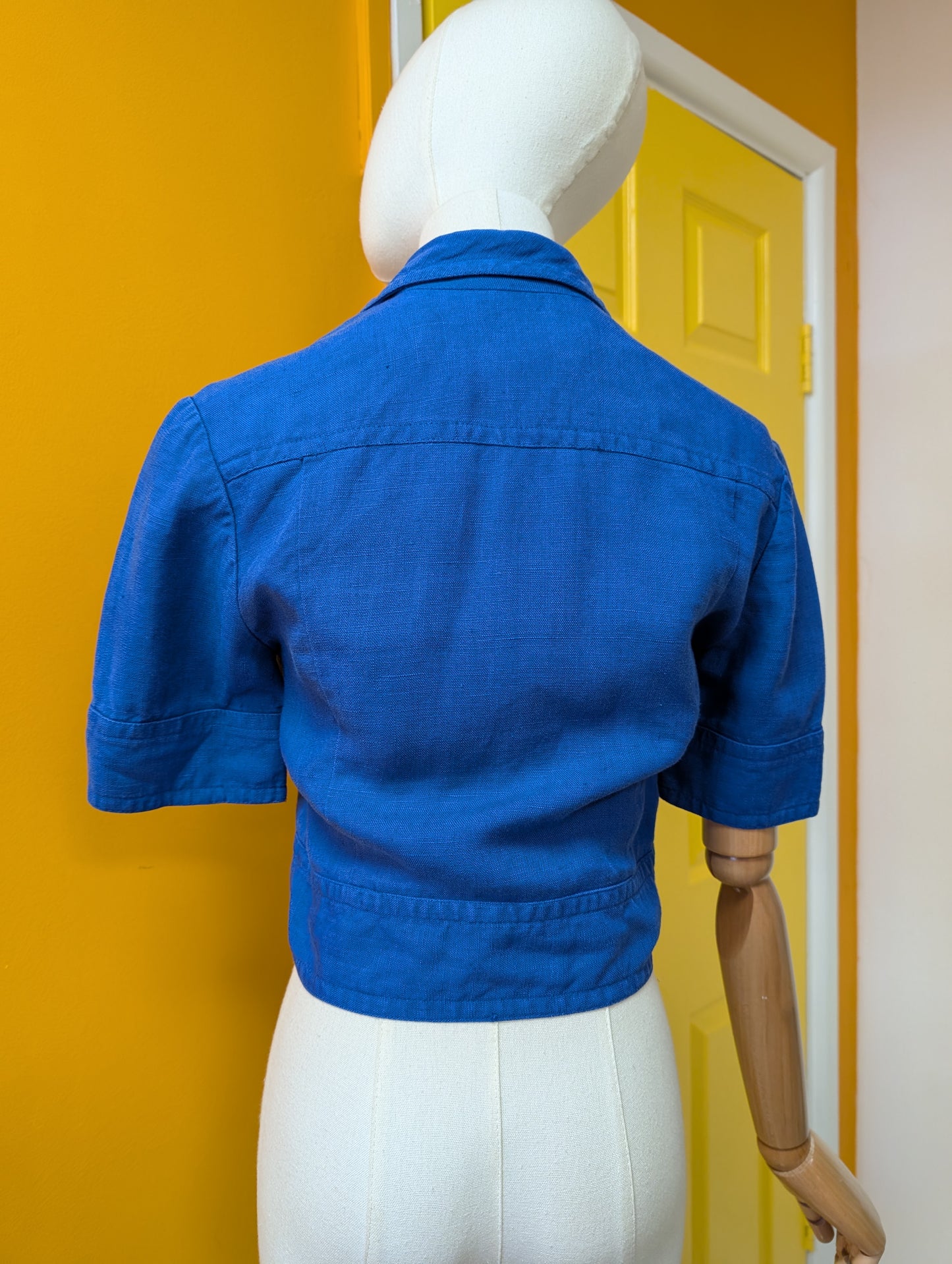 1970s Marion Foale and Sally Tuffin blue jacket - XS/S