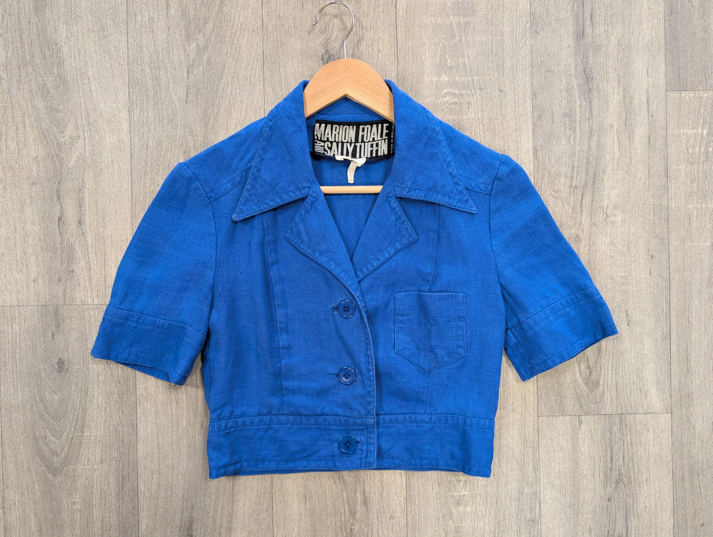 1970s Marion Foale and Sally Tuffin blue jacket - XS/S
