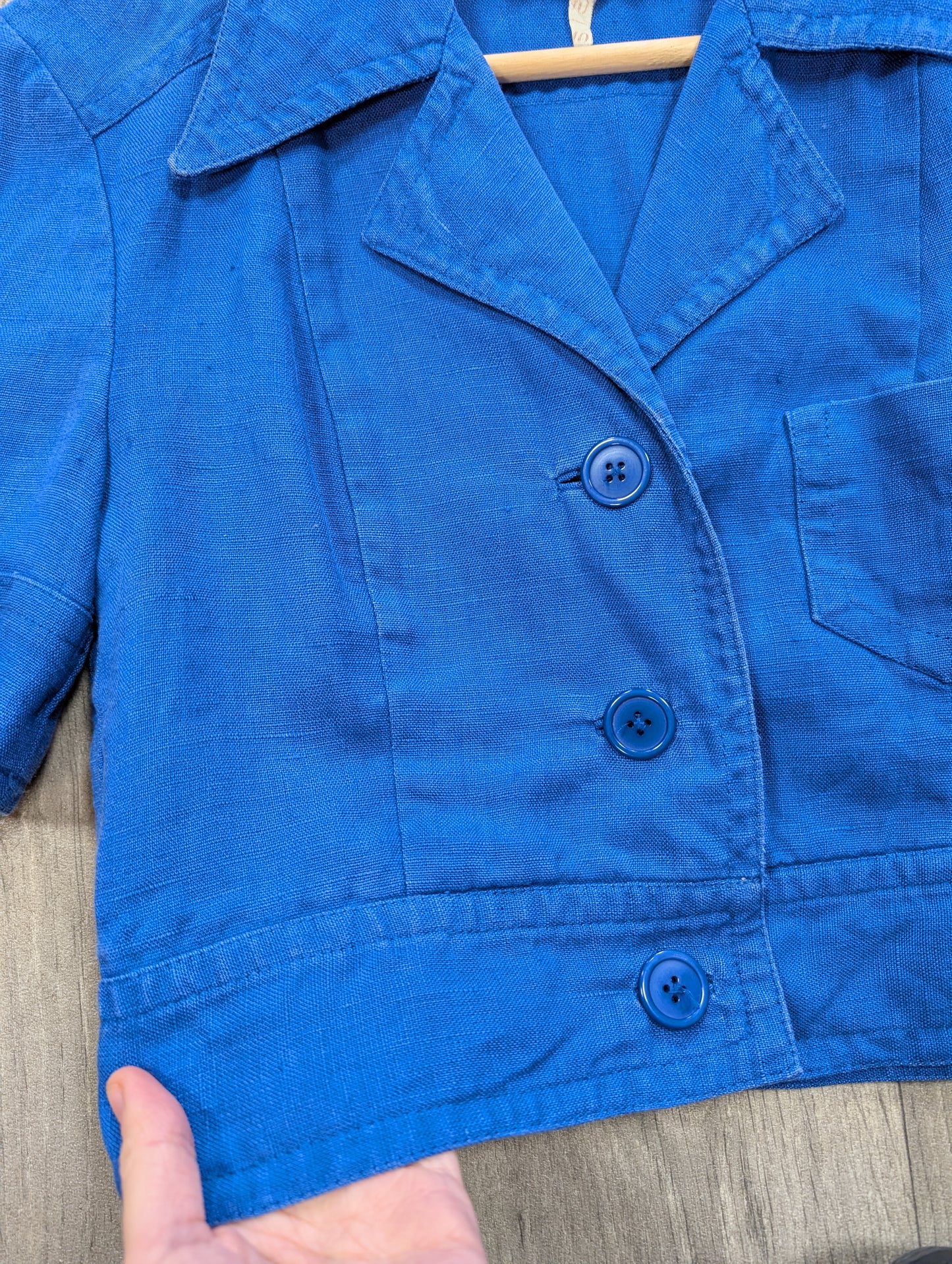 1970s Marion Foale and Sally Tuffin blue jacket - XS/S