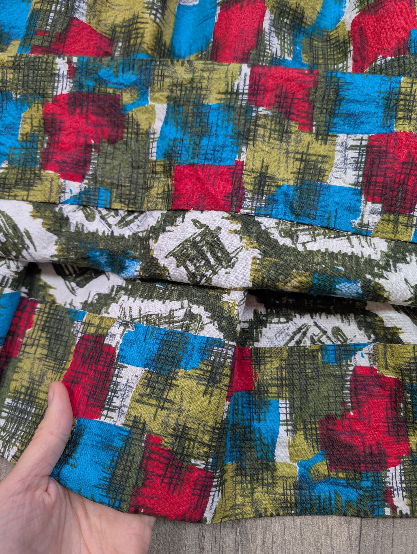 50s/60s cotton skirt - 28" waist