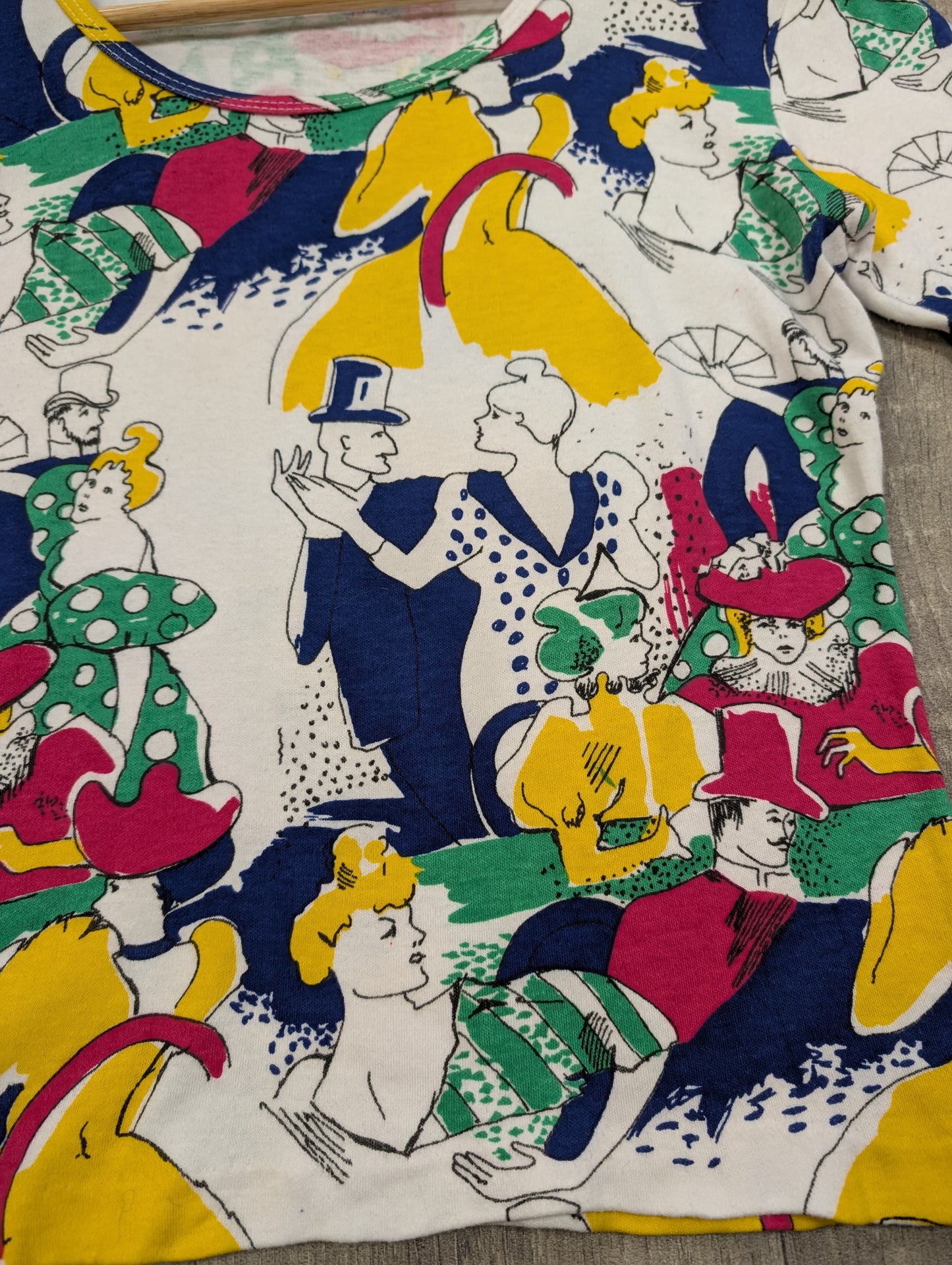 Epic 1970s novelty print cotton t-shirt - S/M