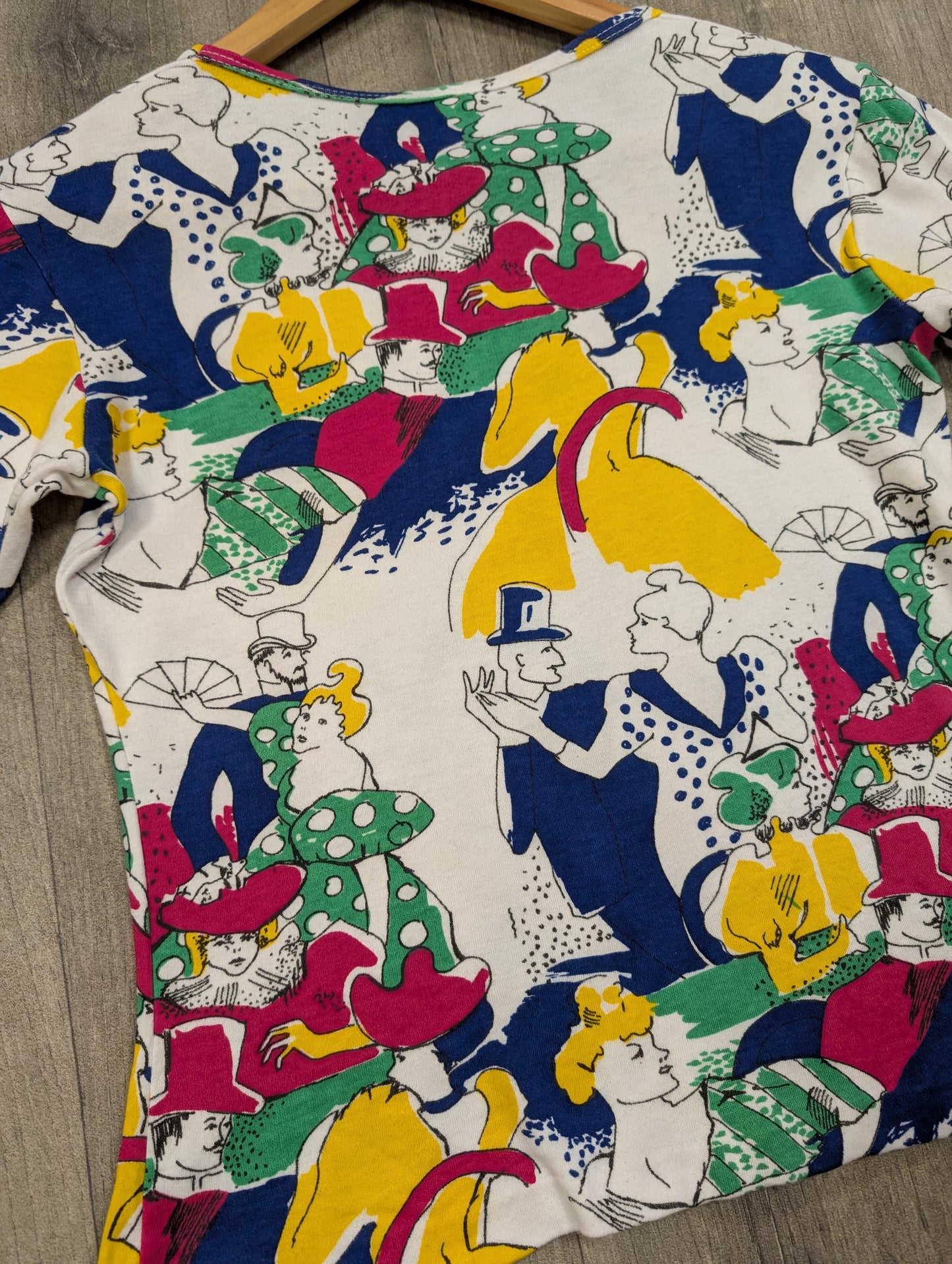 Epic 1970s novelty print cotton t-shirt - S/M