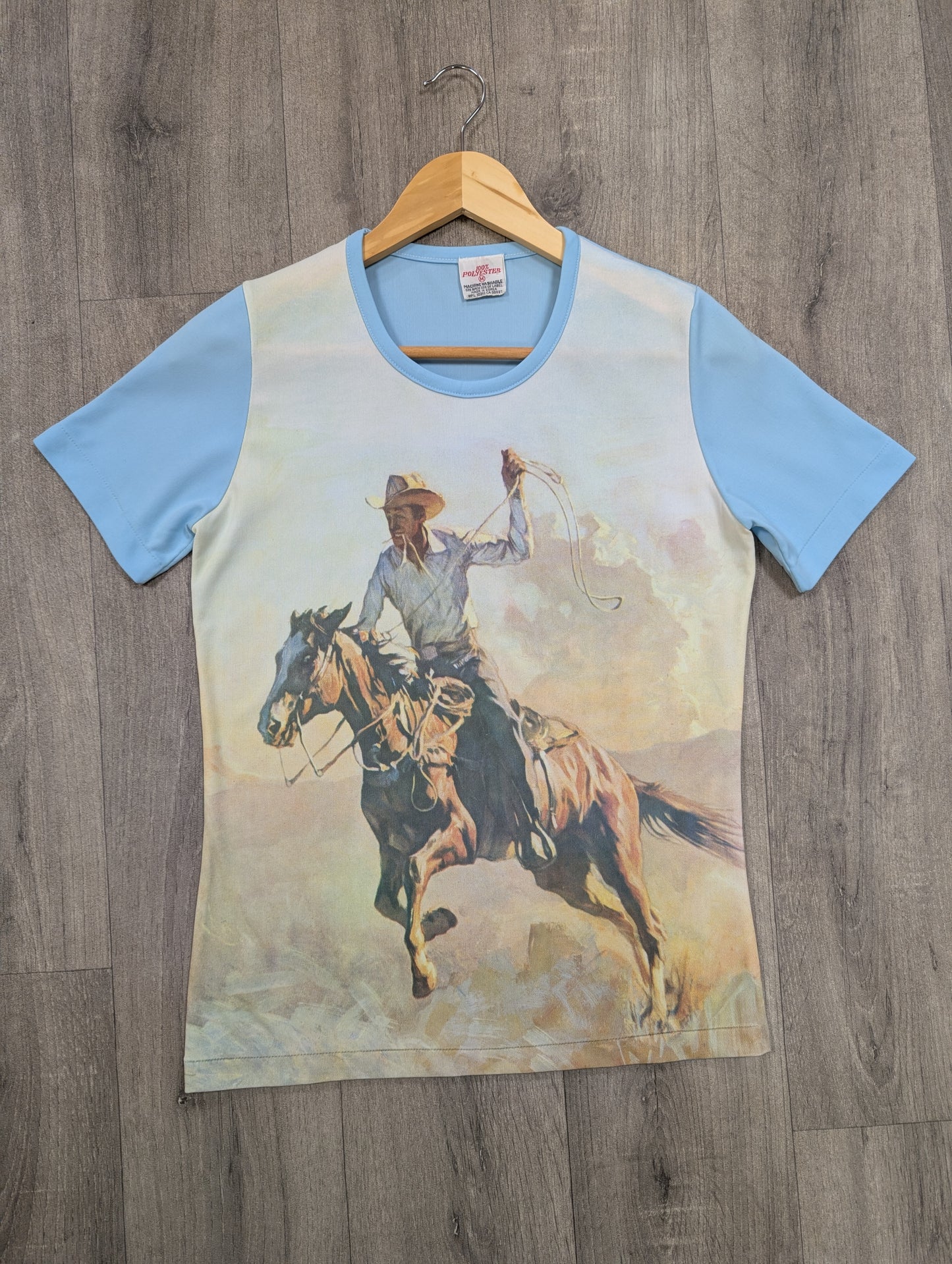 1970s Adam Styka western cowboy t-shirt - S/M