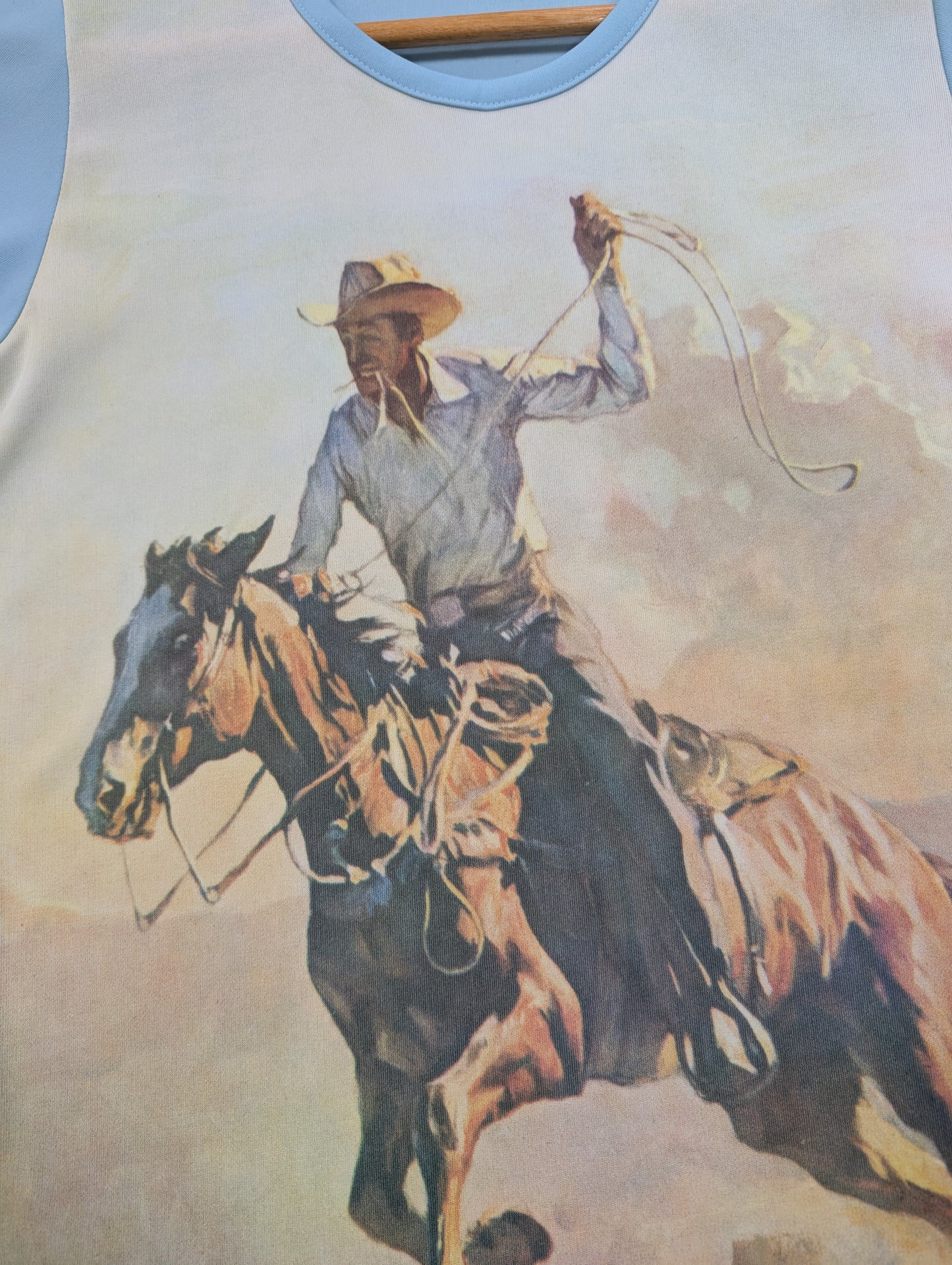 1970s Adam Styka western cowboy t-shirt - S/M