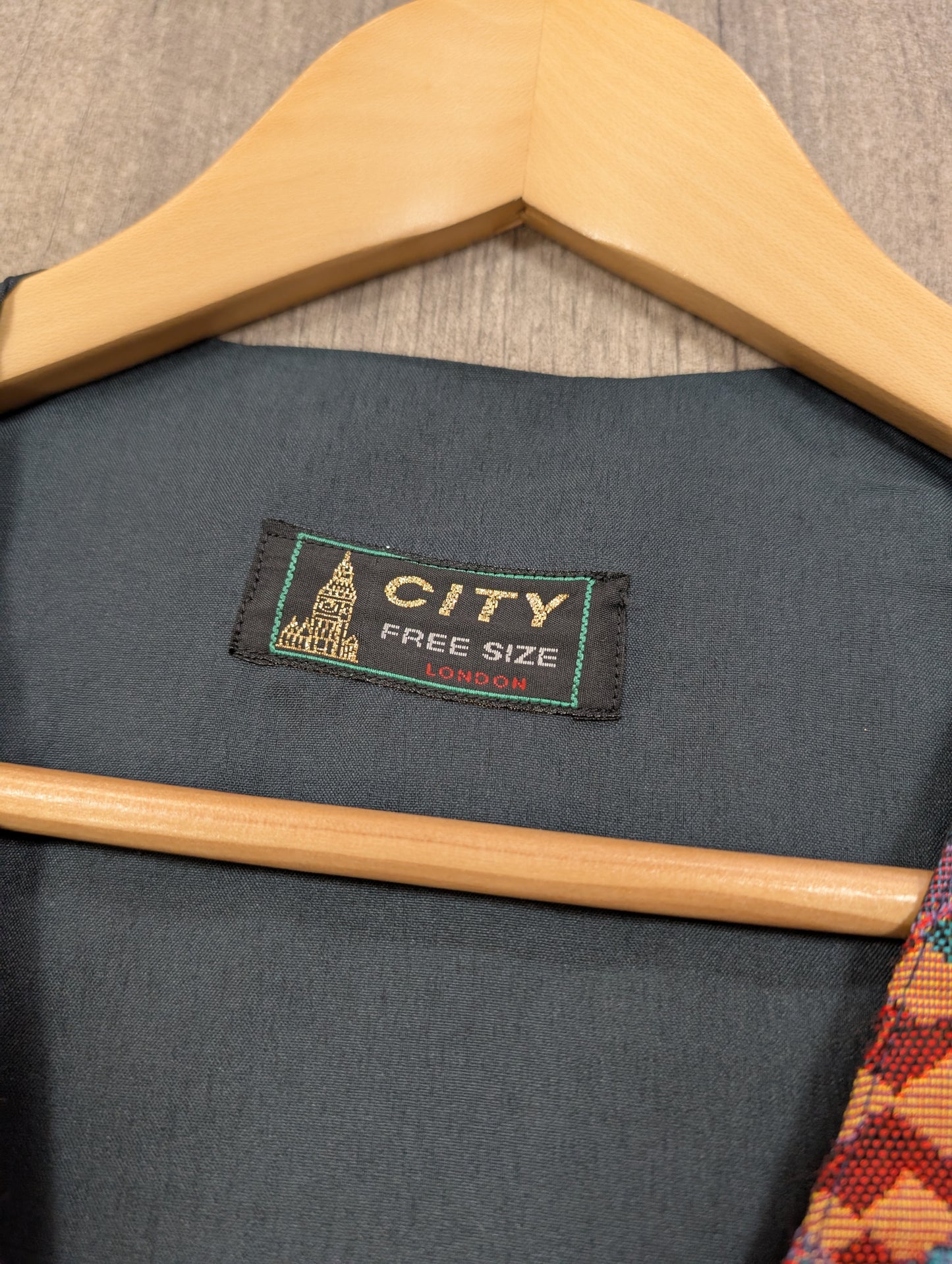 1980s City patterned waistcoat