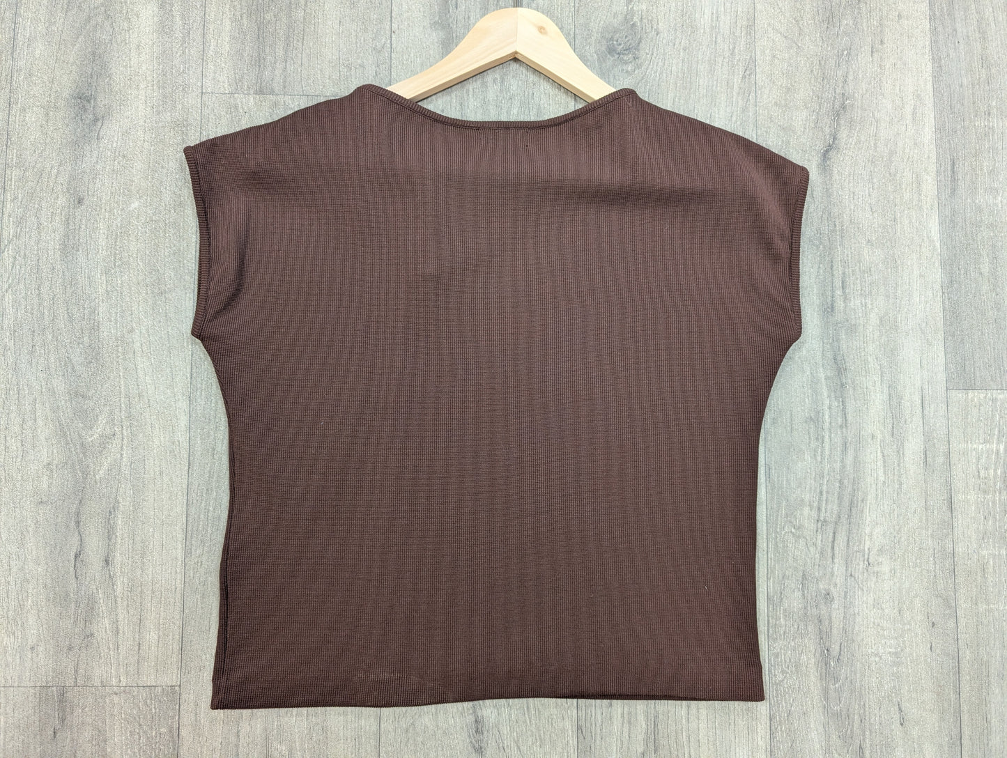 1960s Minster bri-nylon brown top - S