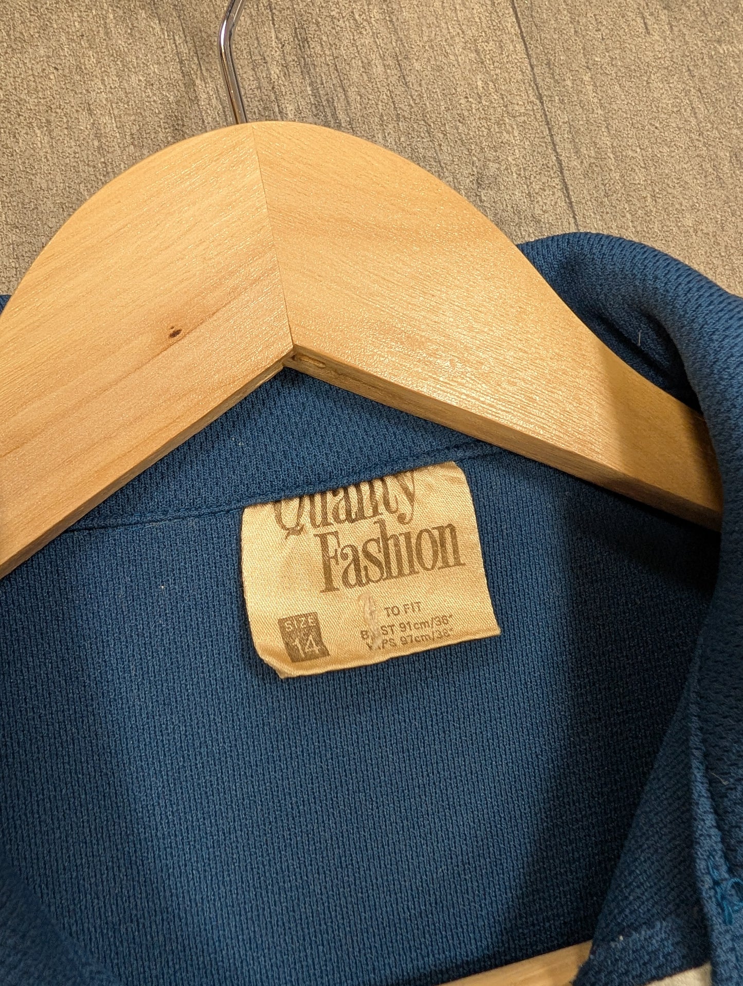 1970s Quality Fashion blue playsuit - S/8/10