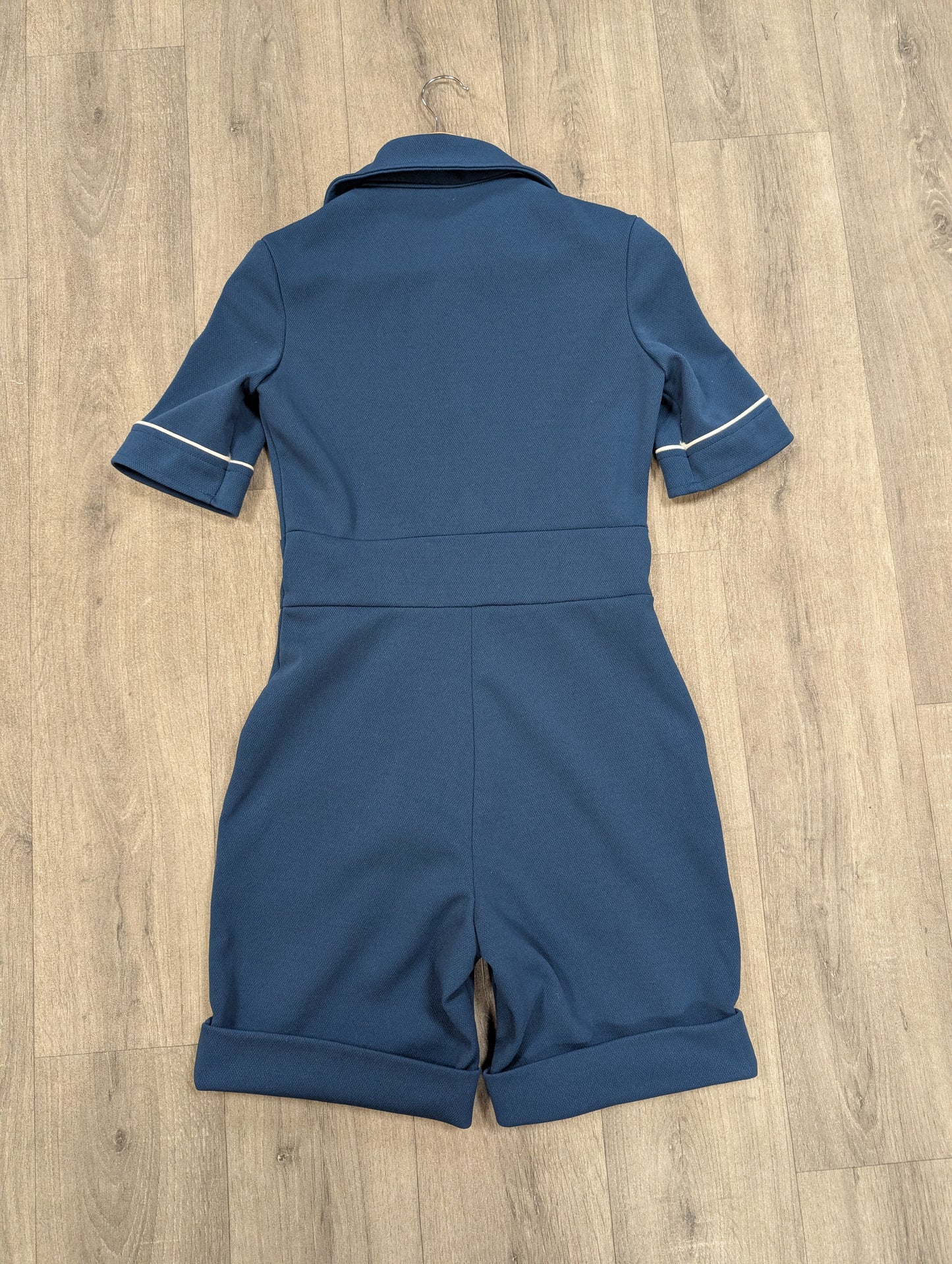 1970s Quality Fashion blue playsuit - S/8/10