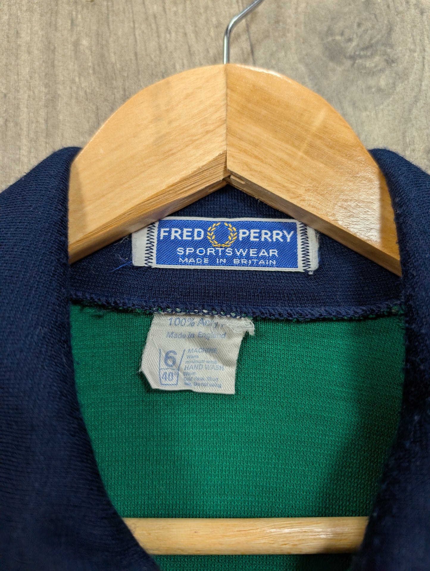 1970s Fred Perry green/navy blue jacket