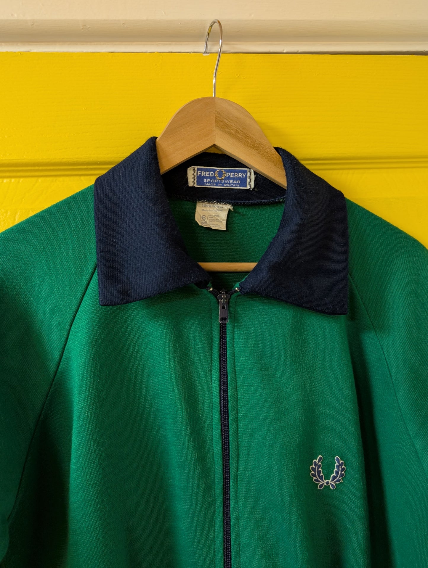 1970s Fred Perry green/navy blue jacket