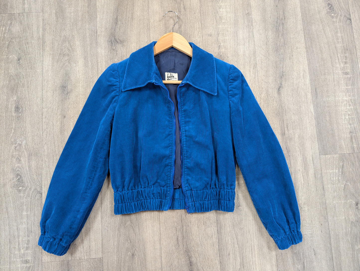 70s/80s Blue corduroy jacket - XS