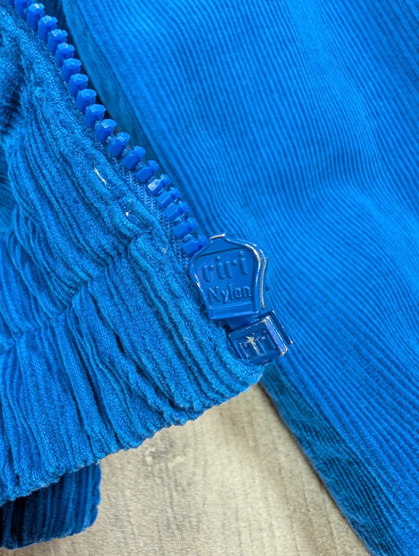 70s/80s Blue corduroy jacket - XS