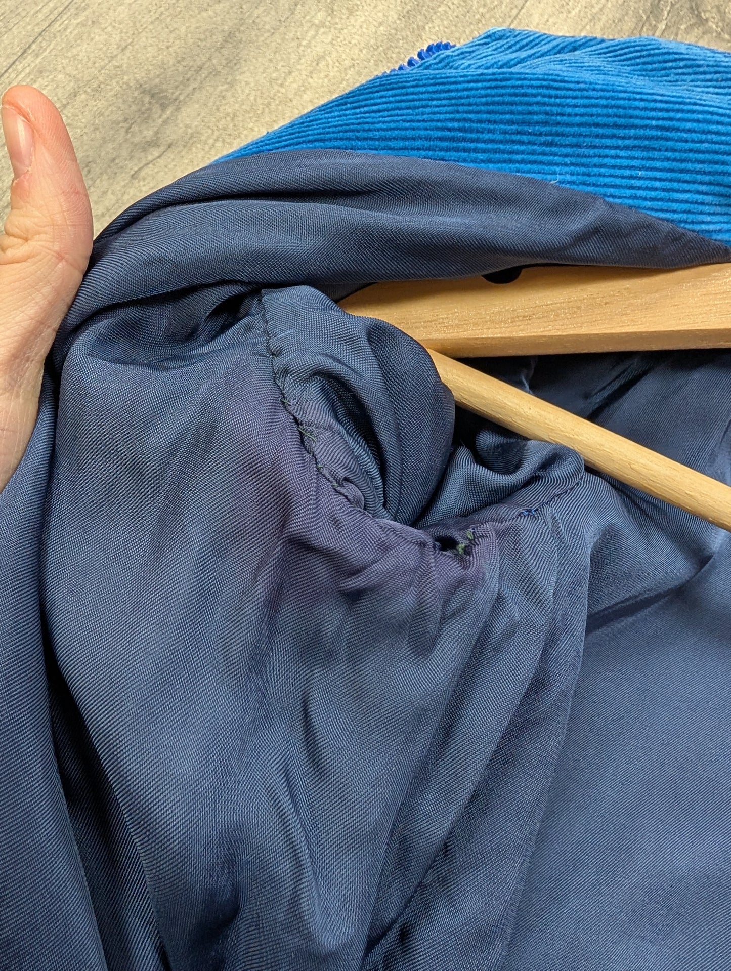 70s/80s Blue corduroy jacket - XS