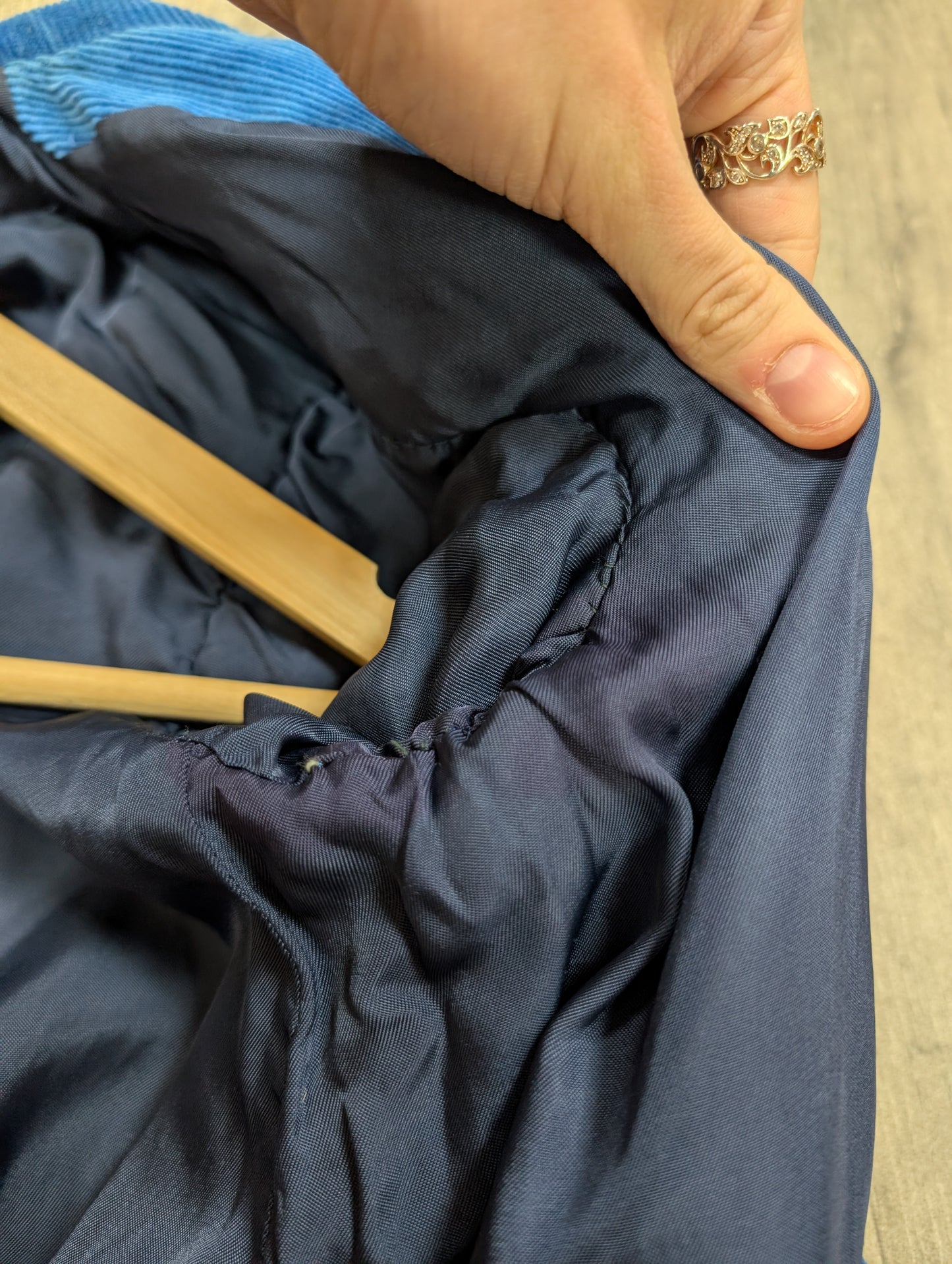 70s/80s Blue corduroy jacket - XS
