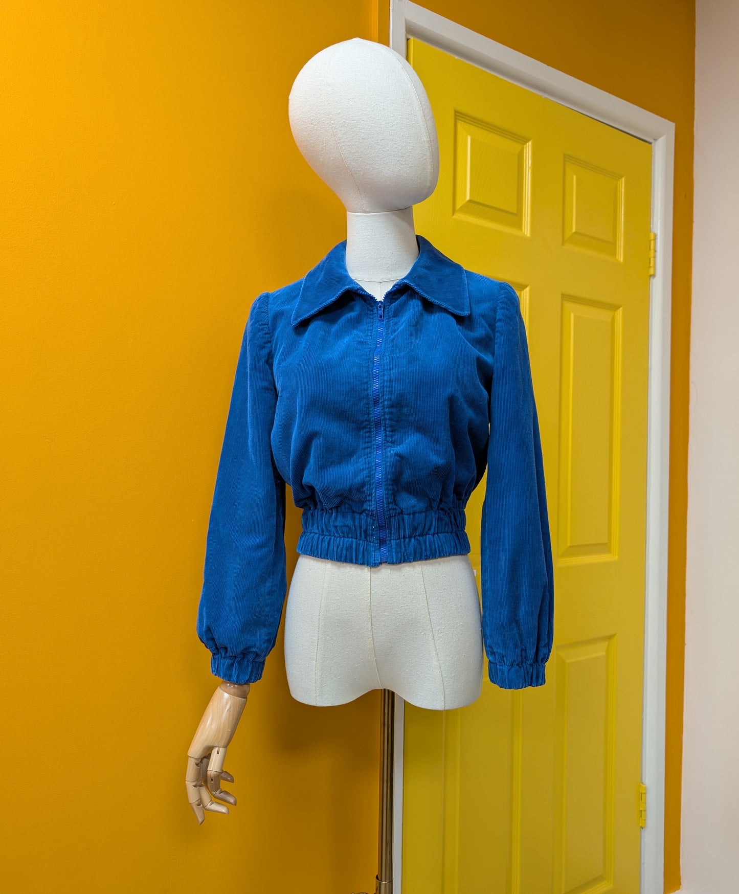 70s/80s Blue corduroy jacket - XS