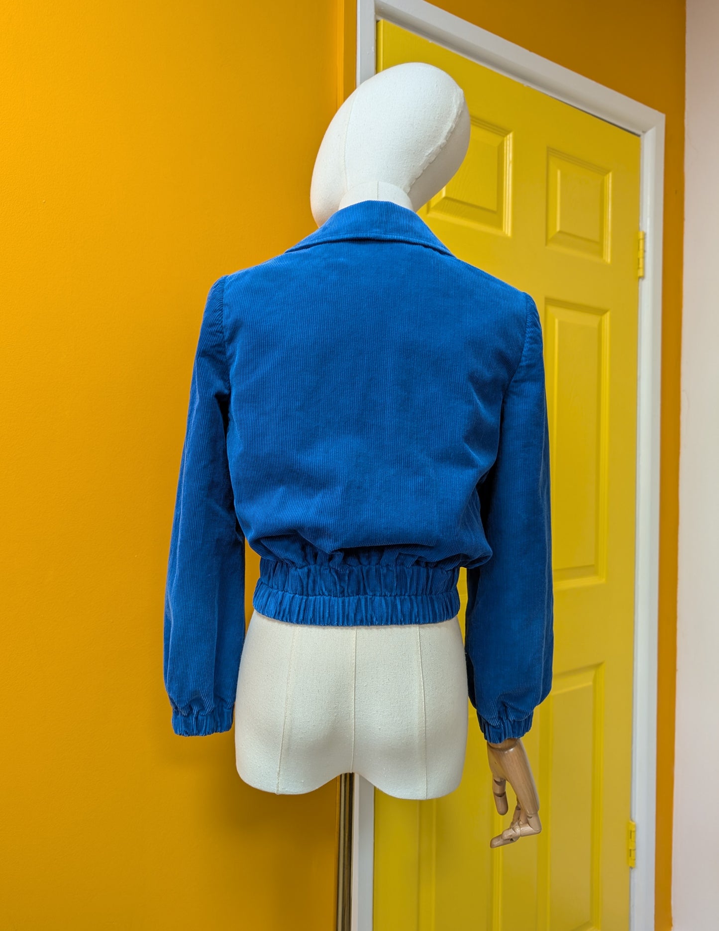 70s/80s Blue corduroy jacket - XS