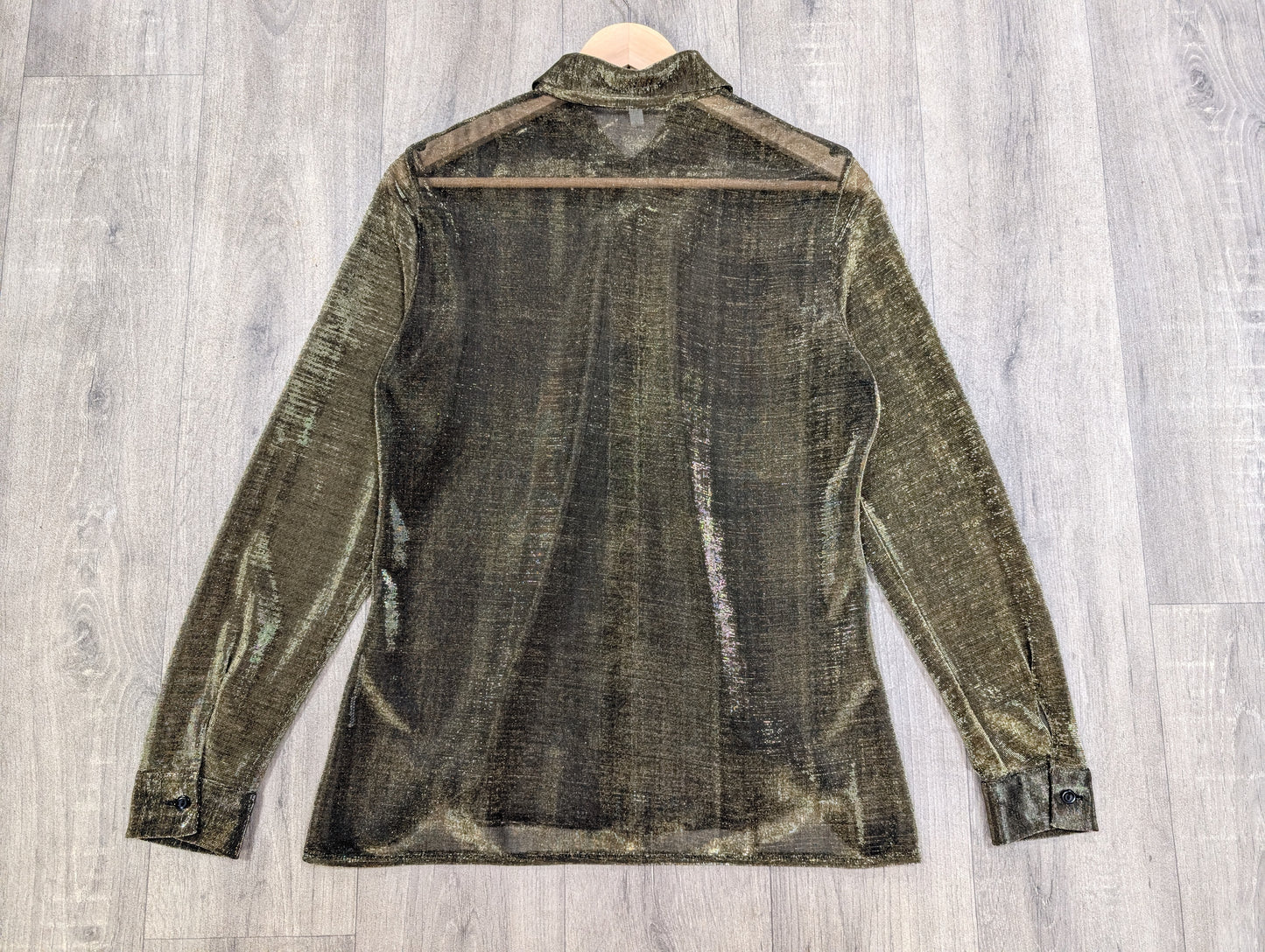 80s/90s gold shirt - S/M