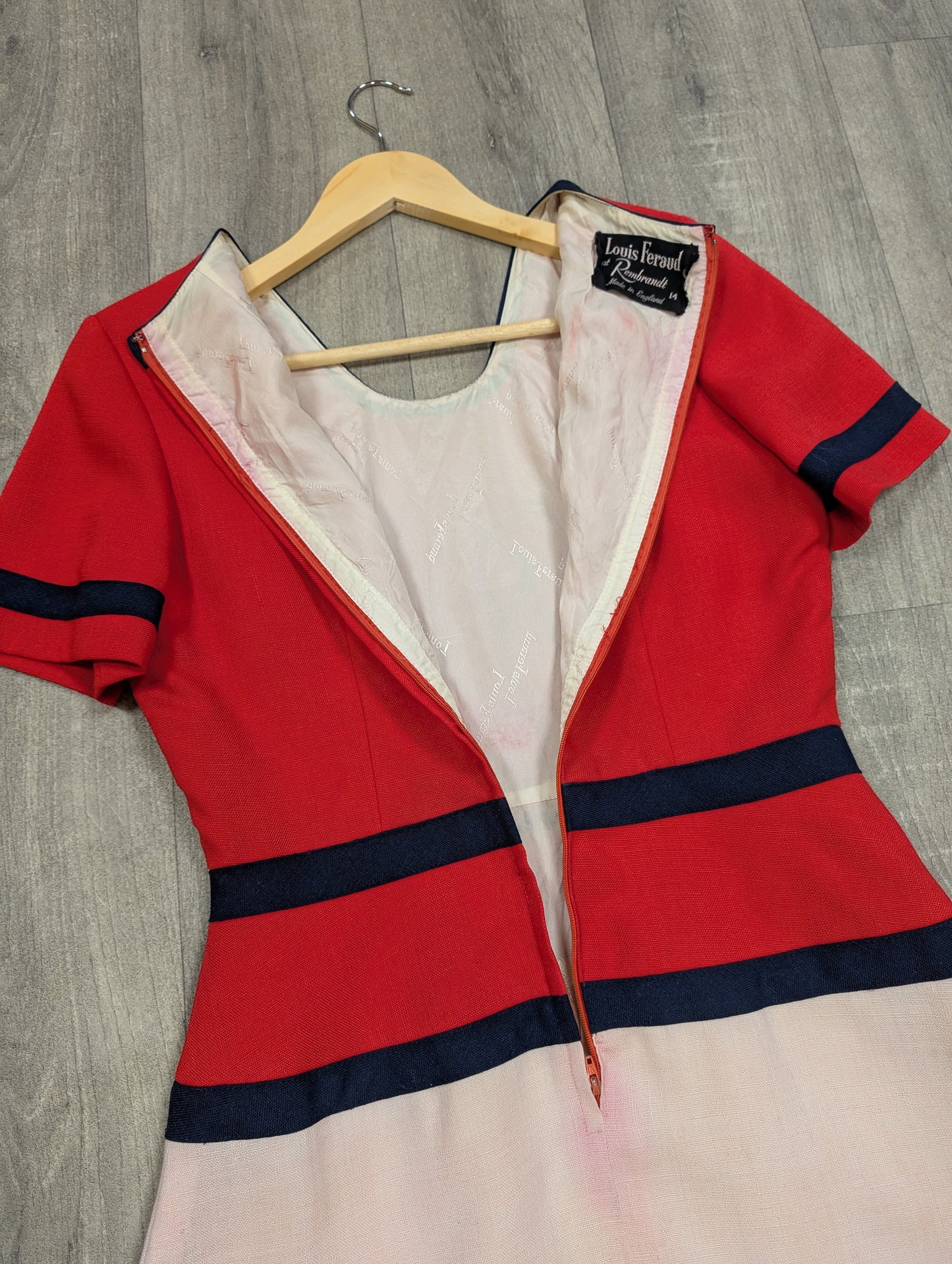 Late 60s Louis Feraud at Rembrandt space age colour block dress - S/8/10