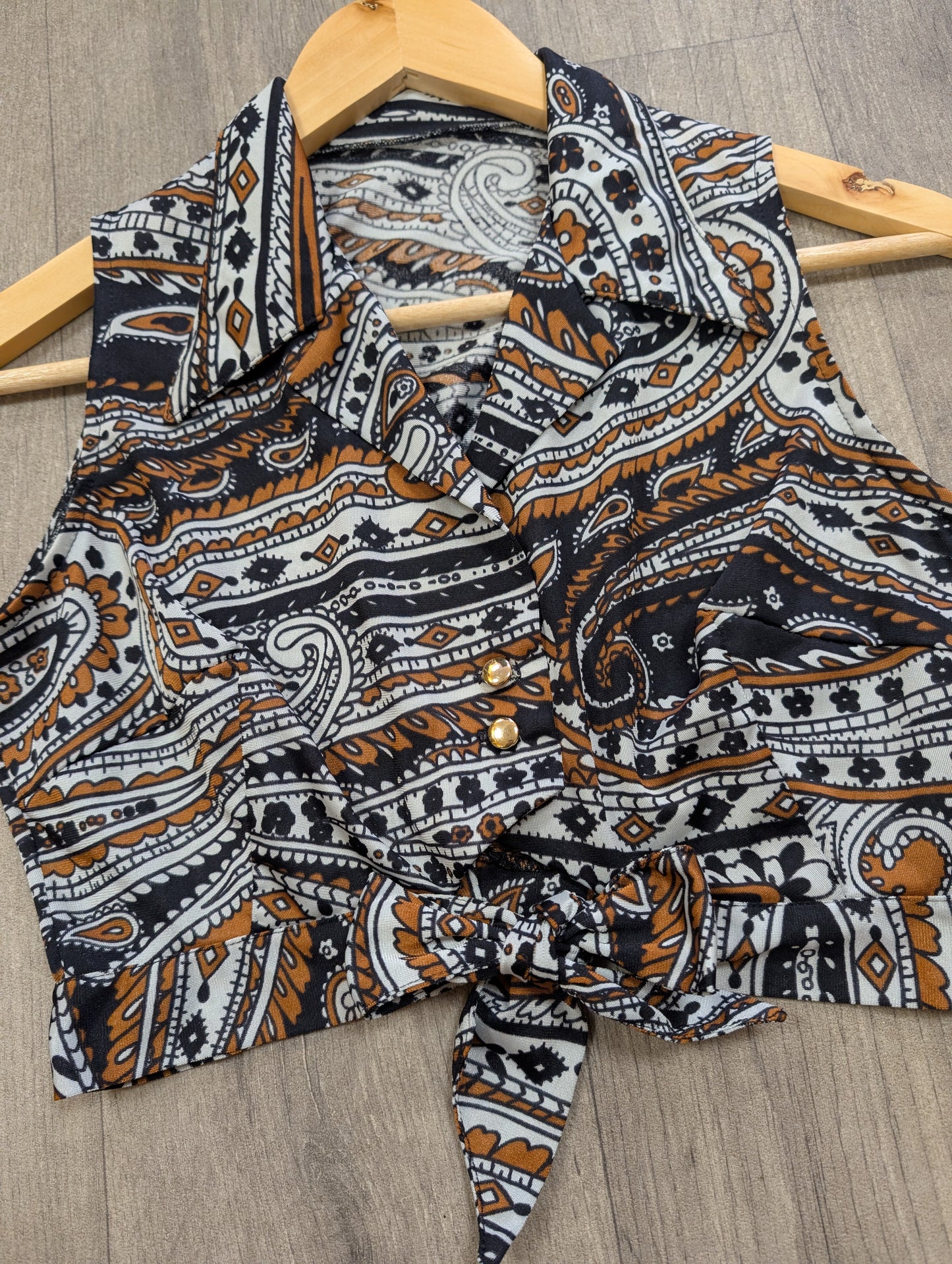 1960s St Michael paisley nylon 2 piece - XS/S