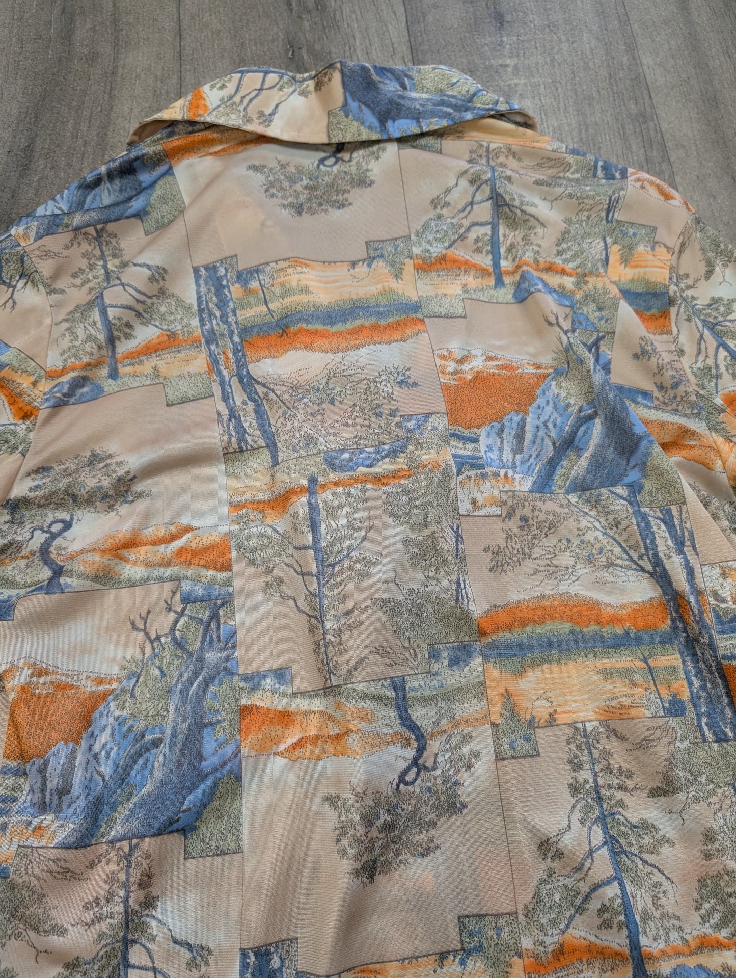 1970s California novelty tree print shirt