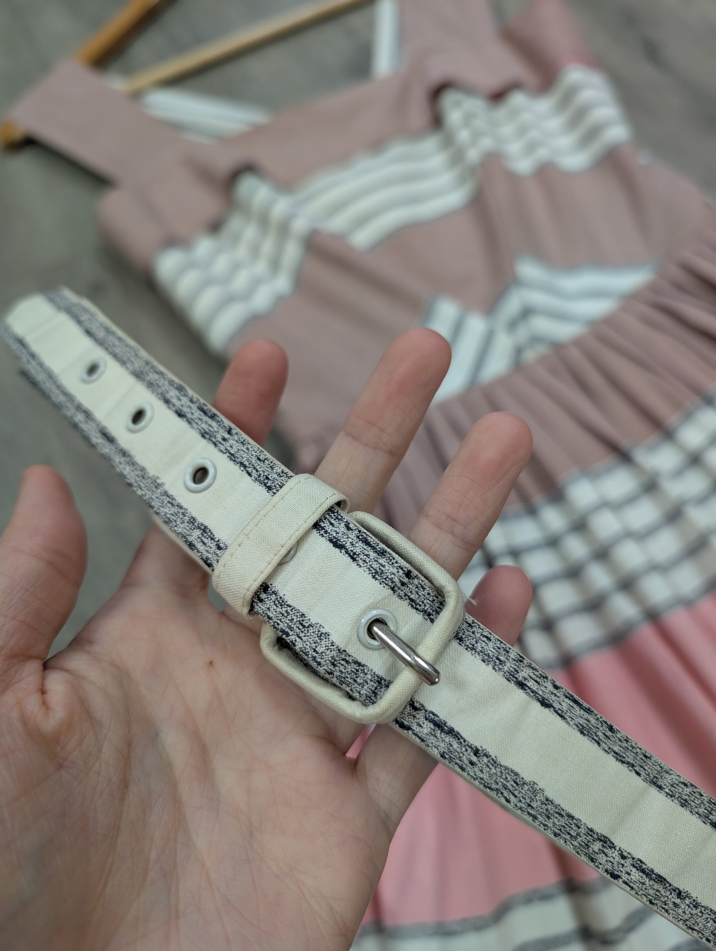 1950s Holyrood cotton dress and belt- XS/6