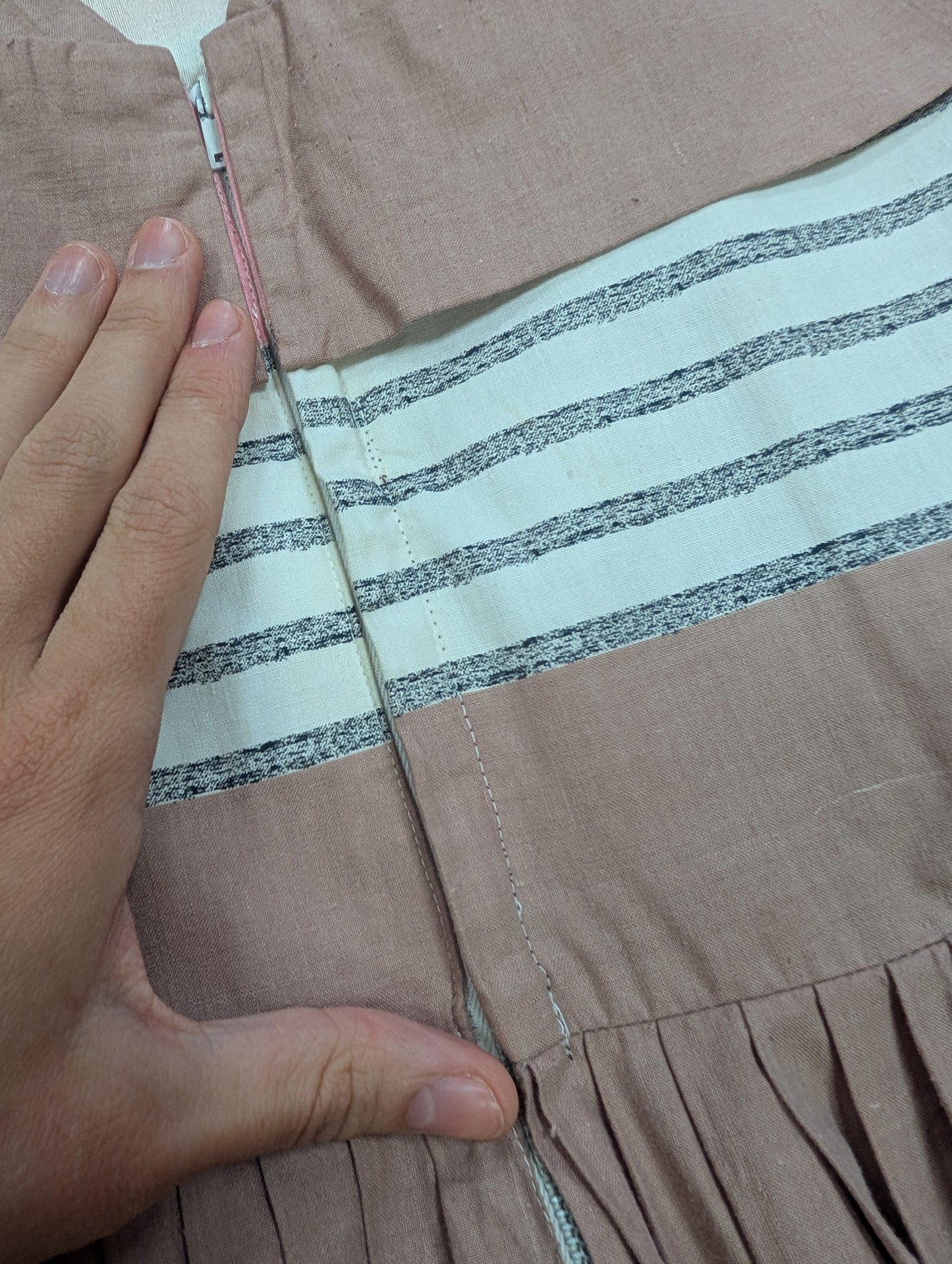 1950s Holyrood cotton dress and belt- XS/6