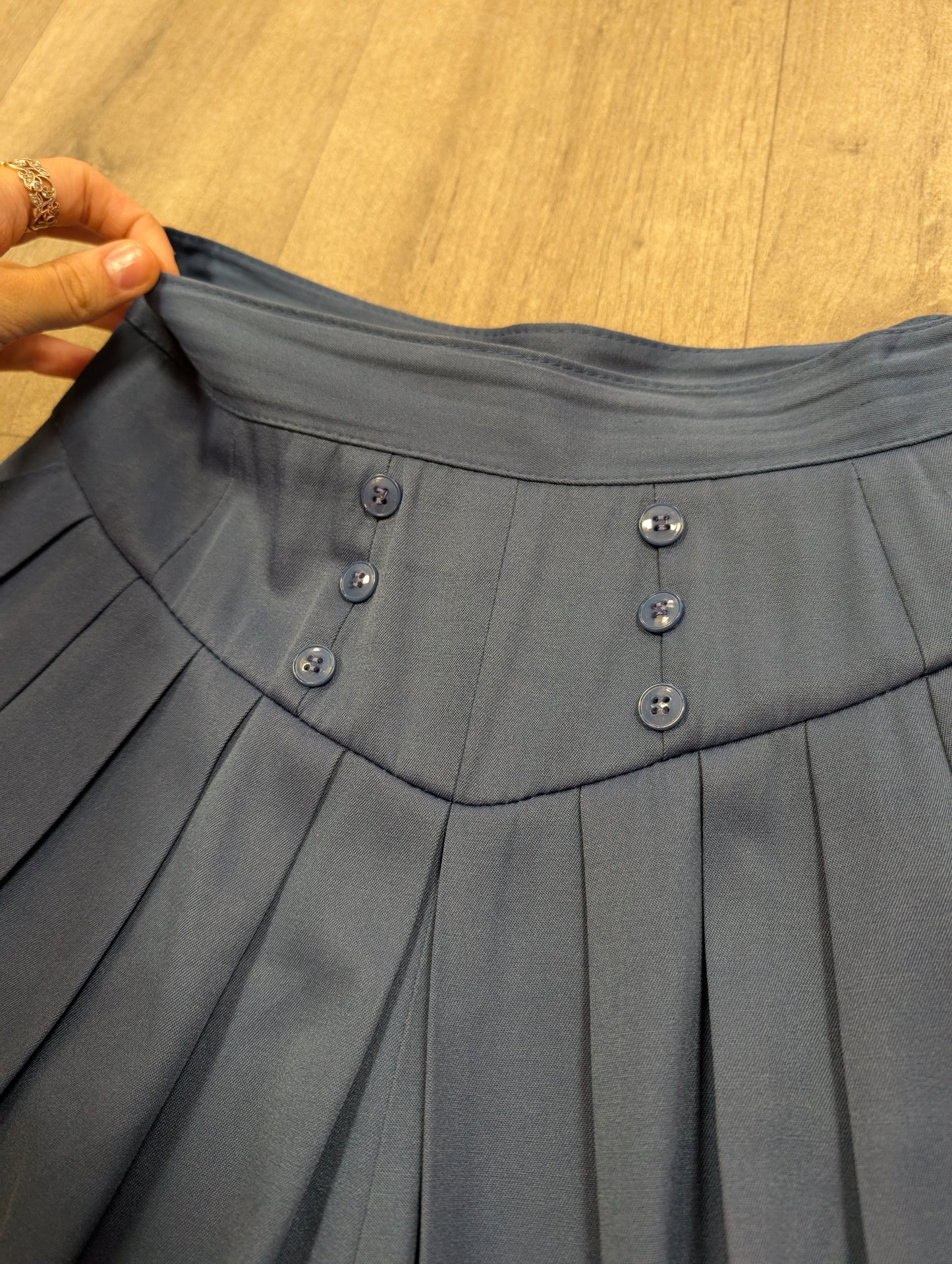 1980s Nafta Line blue culotte shorts - 24" waist /6