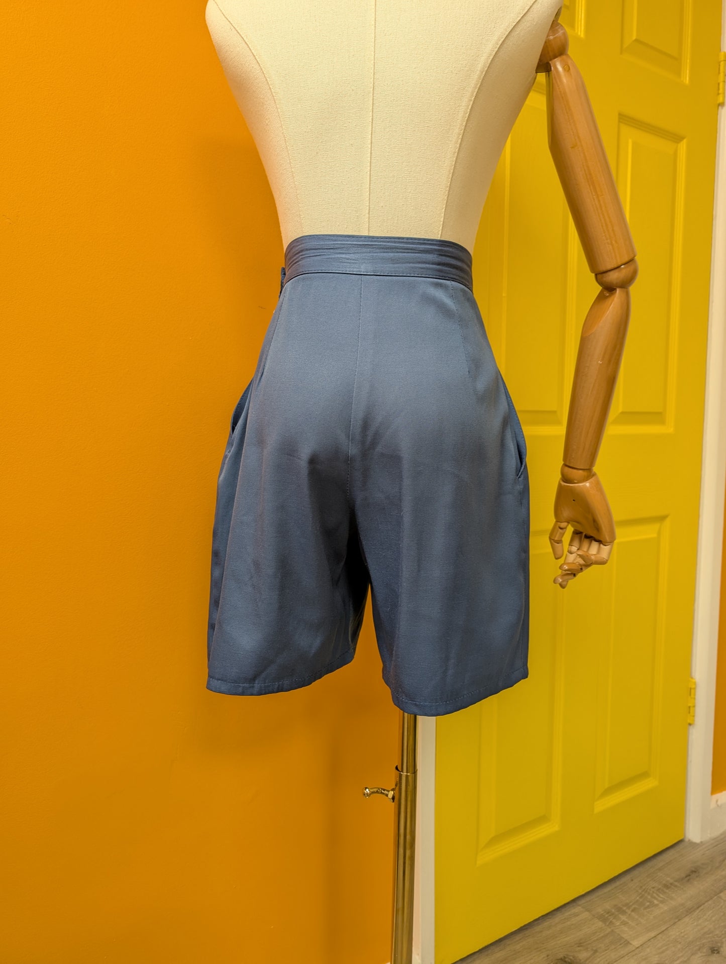 1980s Nafta Line blue culotte shorts - 24" waist /6