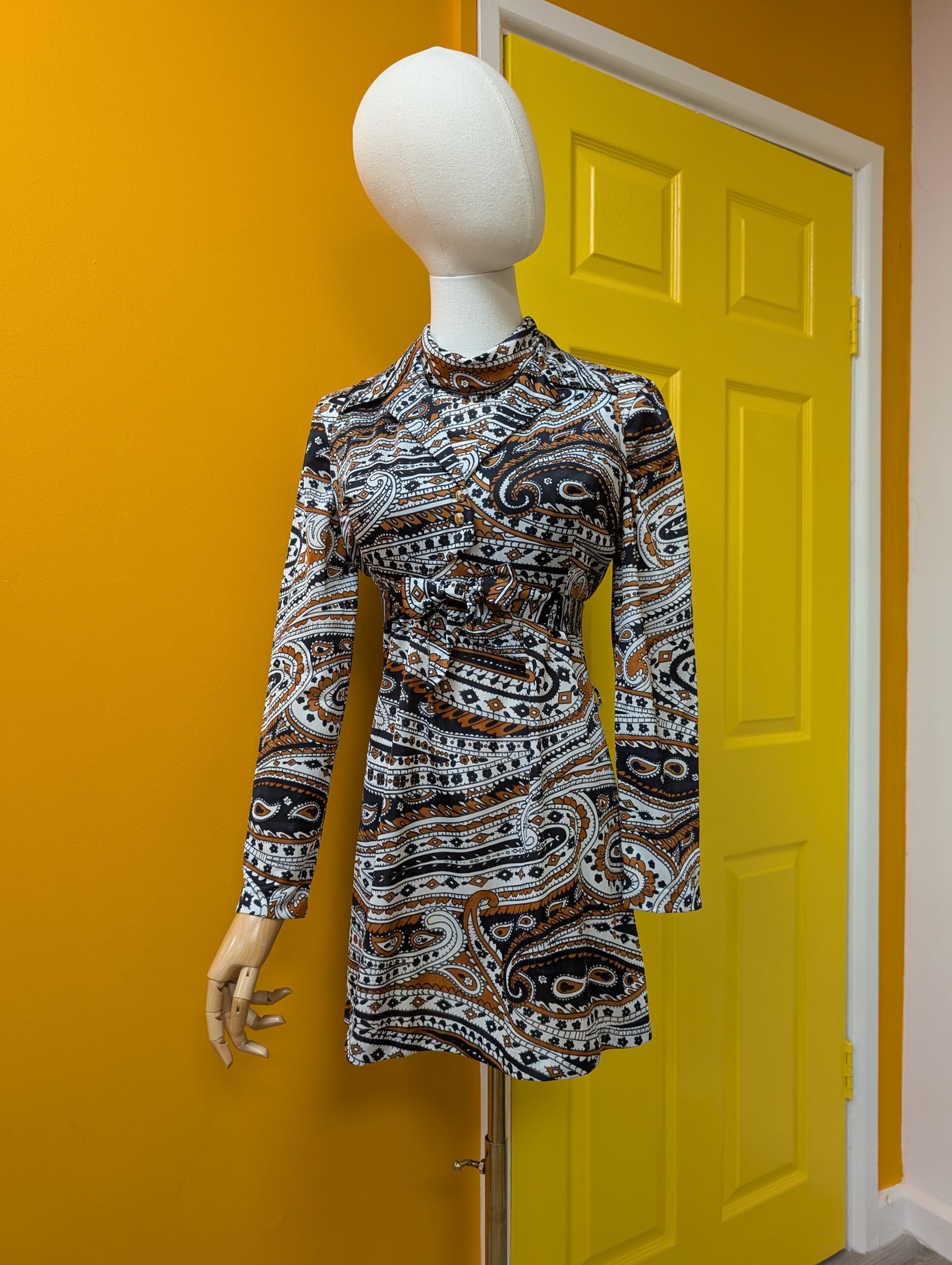 1960s St Michael paisley nylon 2 piece - XS/S