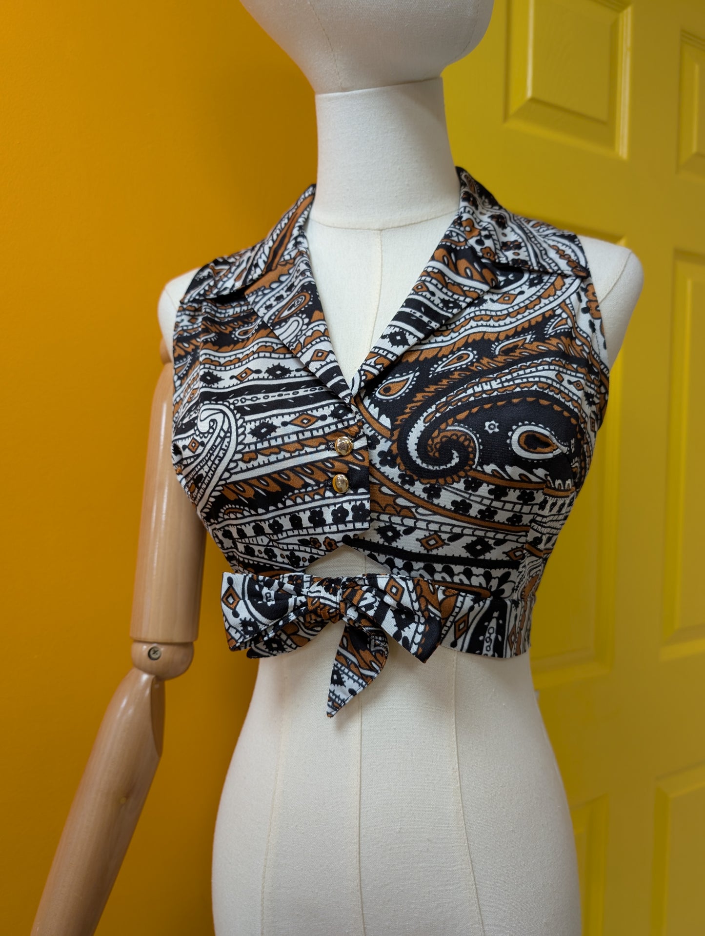 1960s St Michael paisley nylon 2 piece - XS/S