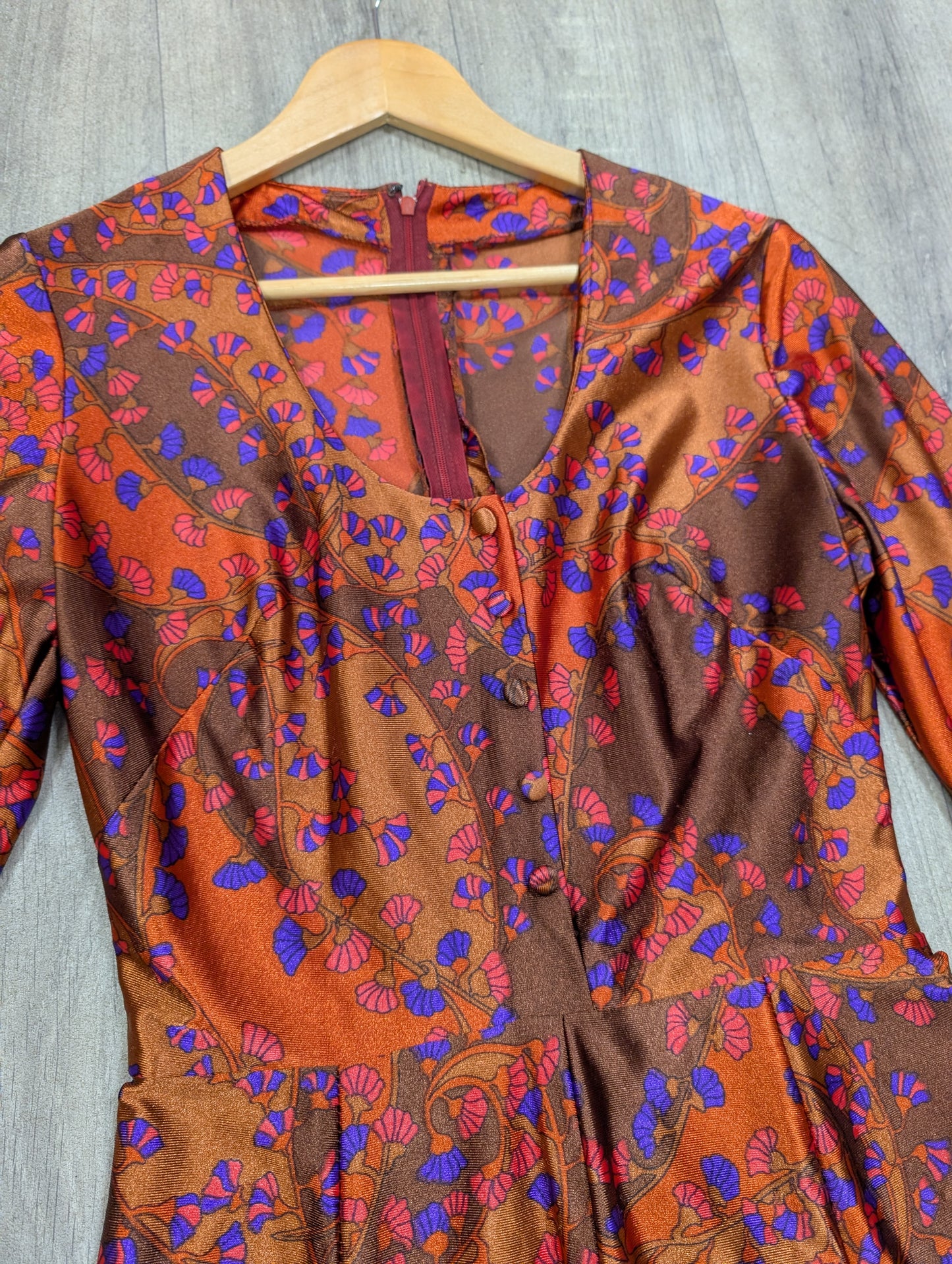 1970s psychedelic dress - S/8/10