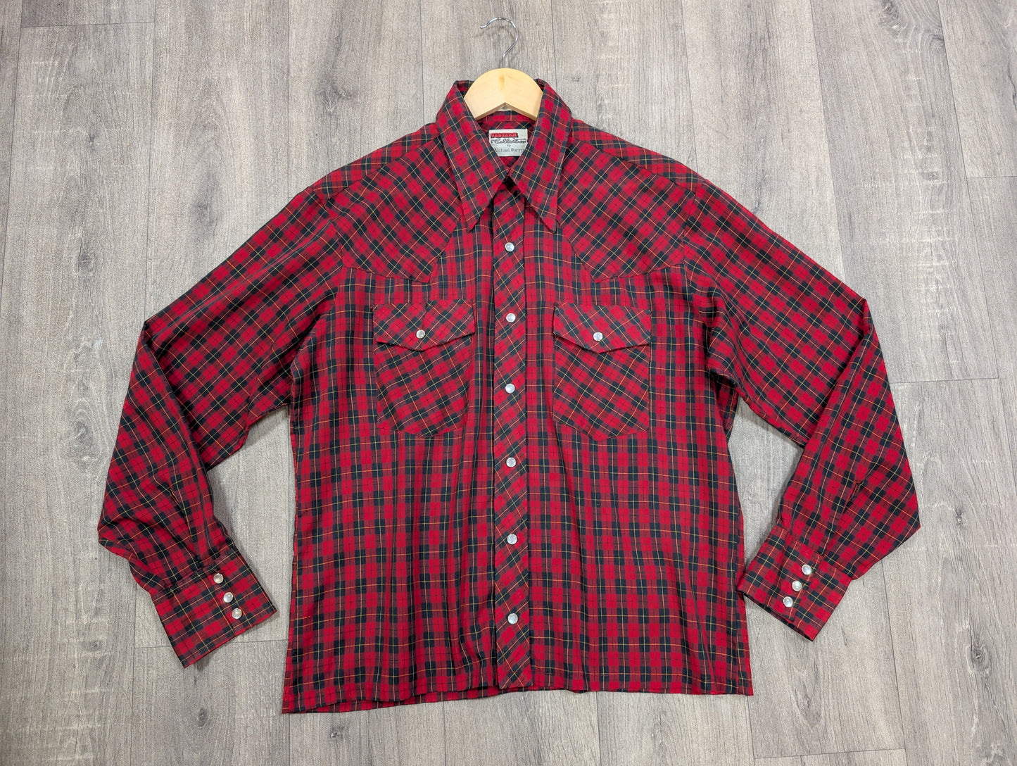1970s Western Collection by Michael Barry red check shirt