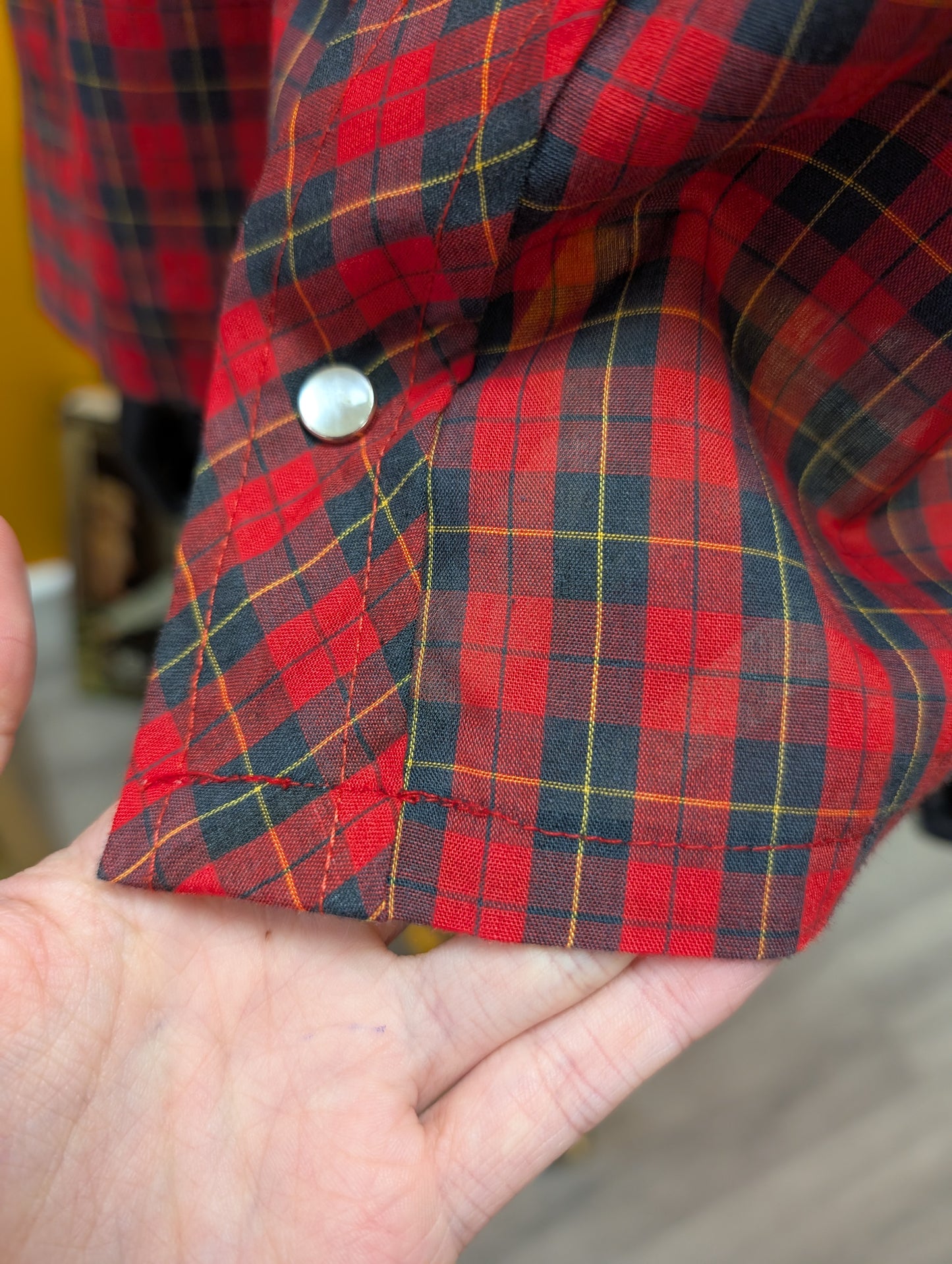 1970s Western Collection by Michael Barry red check shirt